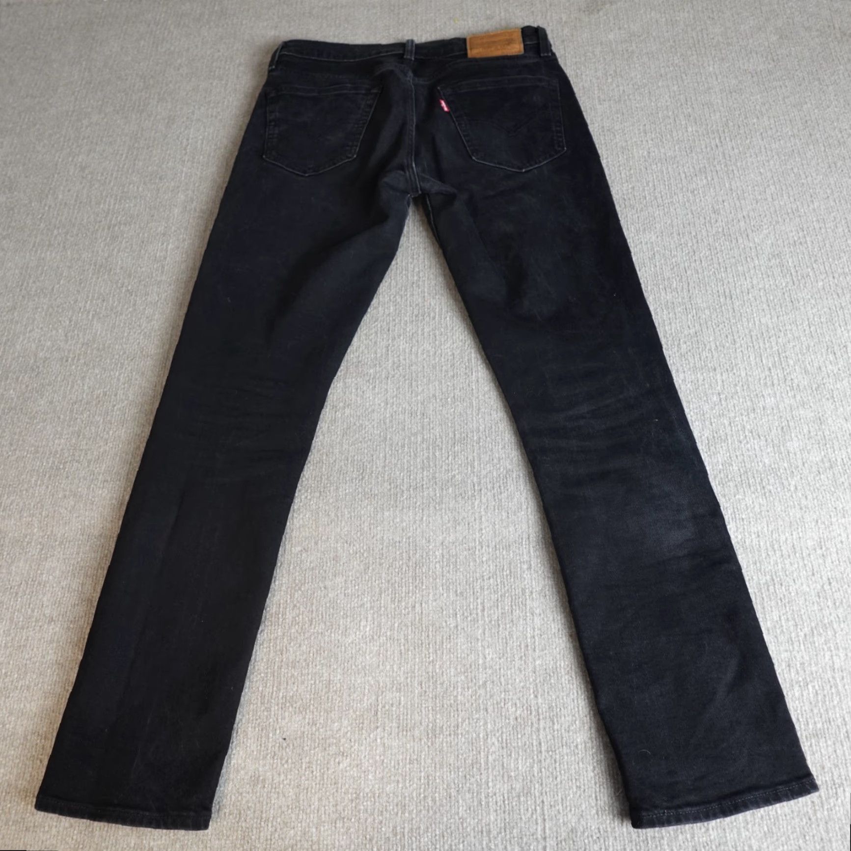 Levi's VINTAGE Levi's 511 Jeans Slim Straight 32 x 29 Black Premium Stretch Denim Men 511 Model 500 Series Size US 29 - 2 Thumbnail