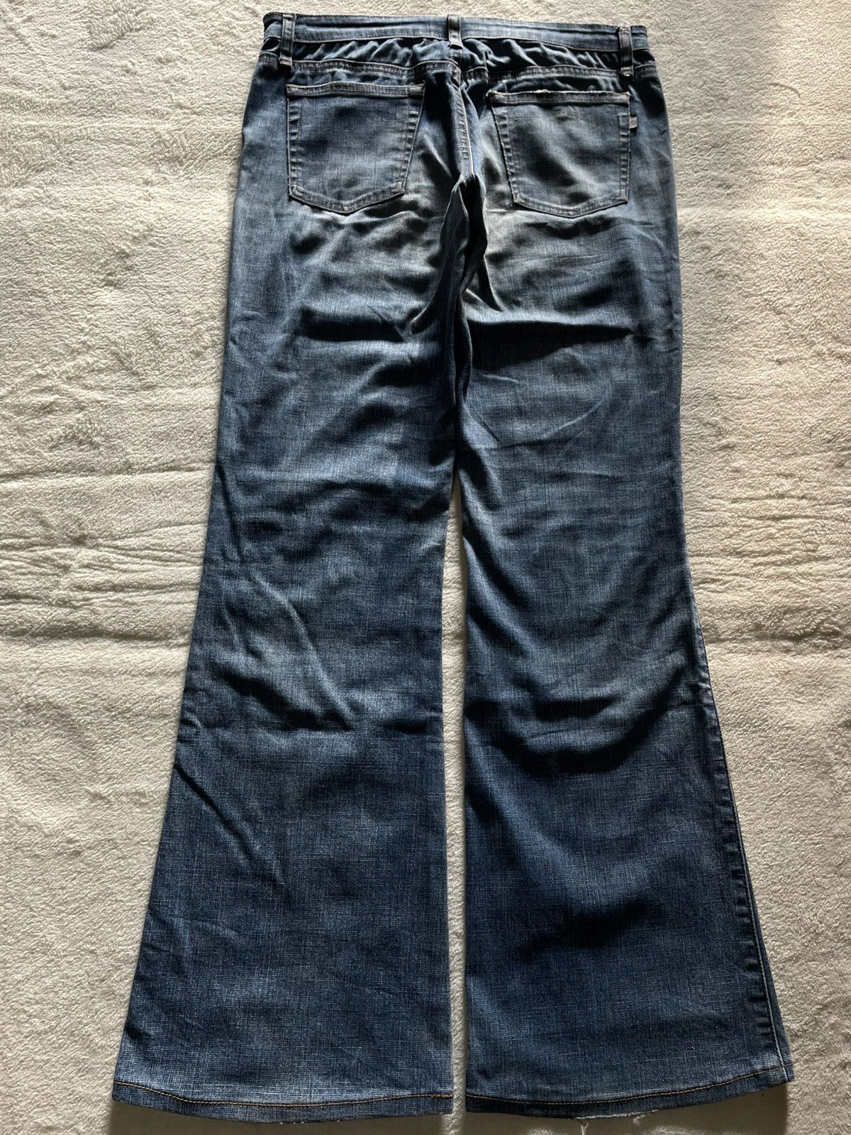 Japanese Brand Vintage Sweet Camel Boot Cut Faded Mudwash Dark Blue Jeans Size 30" / US 8 / IT 44 - 11 Thumbnail