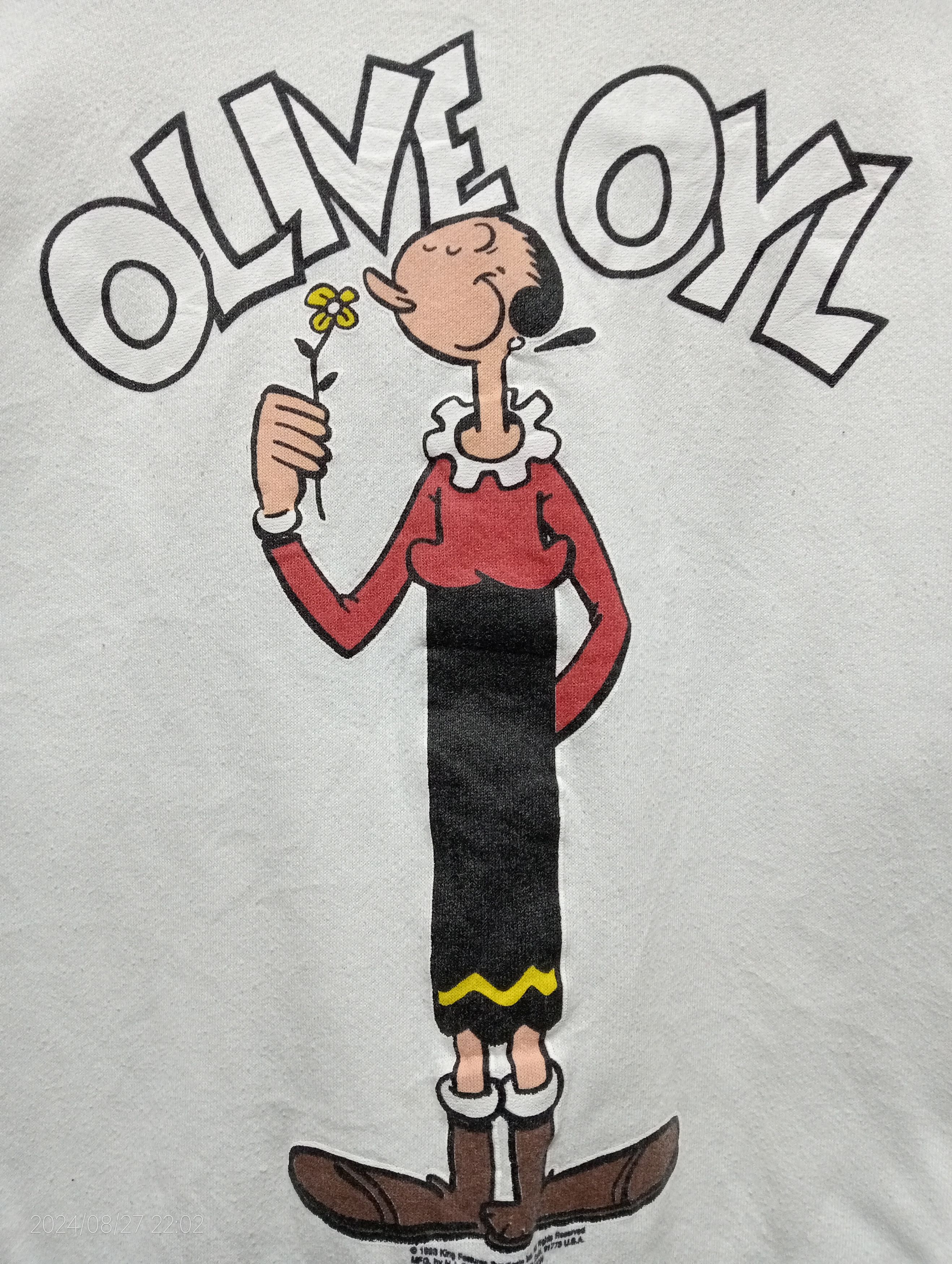 Cartoon Network Vintage '90s Olive Oyl Crewneck Sweatshirt Size US M / EU 48-50 / 2 - 2 Thumbnail