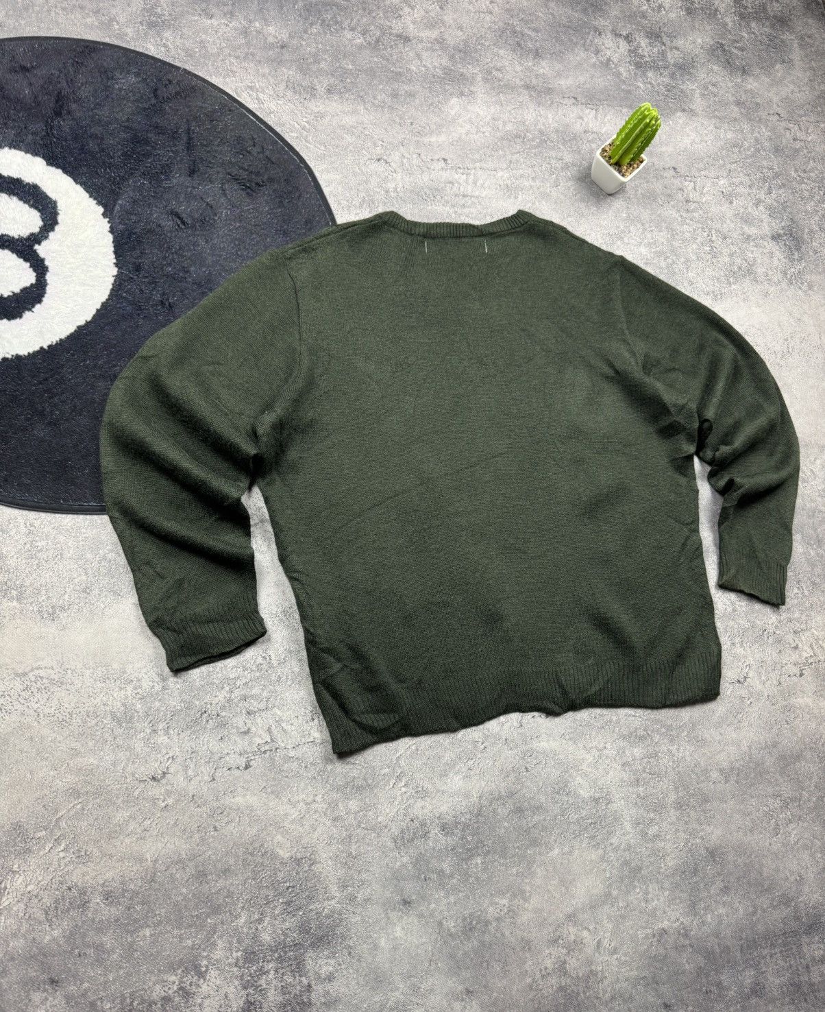 Comme des Garcons SHIRT Comme des Garcons SHIRT Green V-Neck Patchwork Details Size US L / EU 52-54 / 3 - 10 Thumbnail