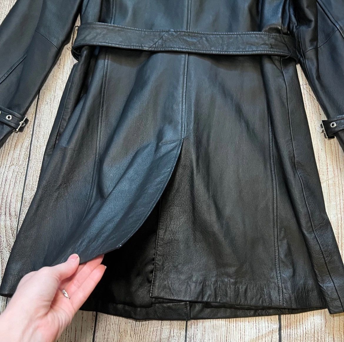 Other VTG 90s Terry Lewis Luxuries Leather Trench Coat Womens M Size M / US 6-8 / IT 42-44 - 11 Thumbnail
