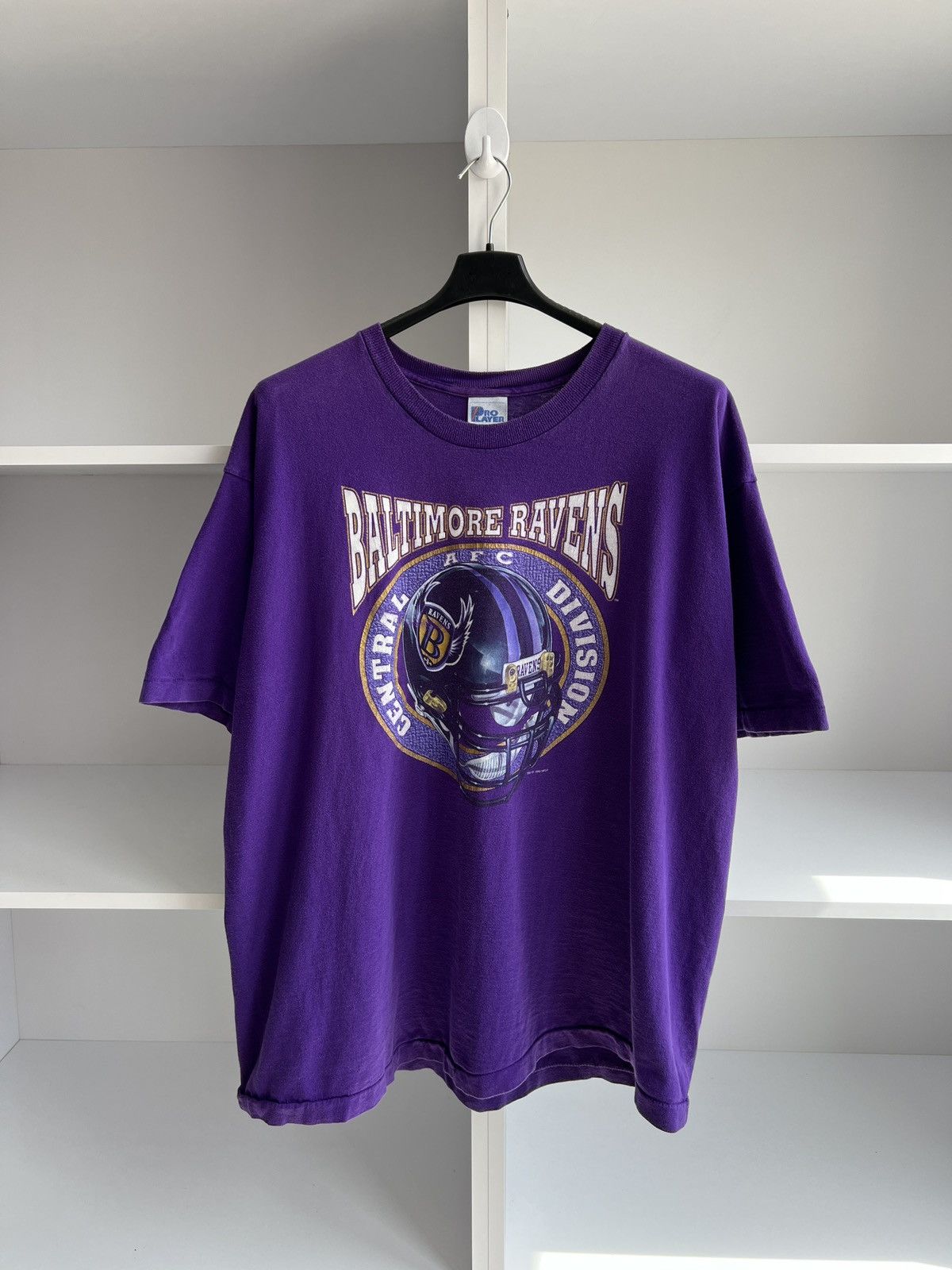 NFL × Vintage Vintage 1995 Baltimore Ravens T-Shirt Purple 90s NFL Team Size US XXL / EU 58 / 5 - 2 Thumbnail