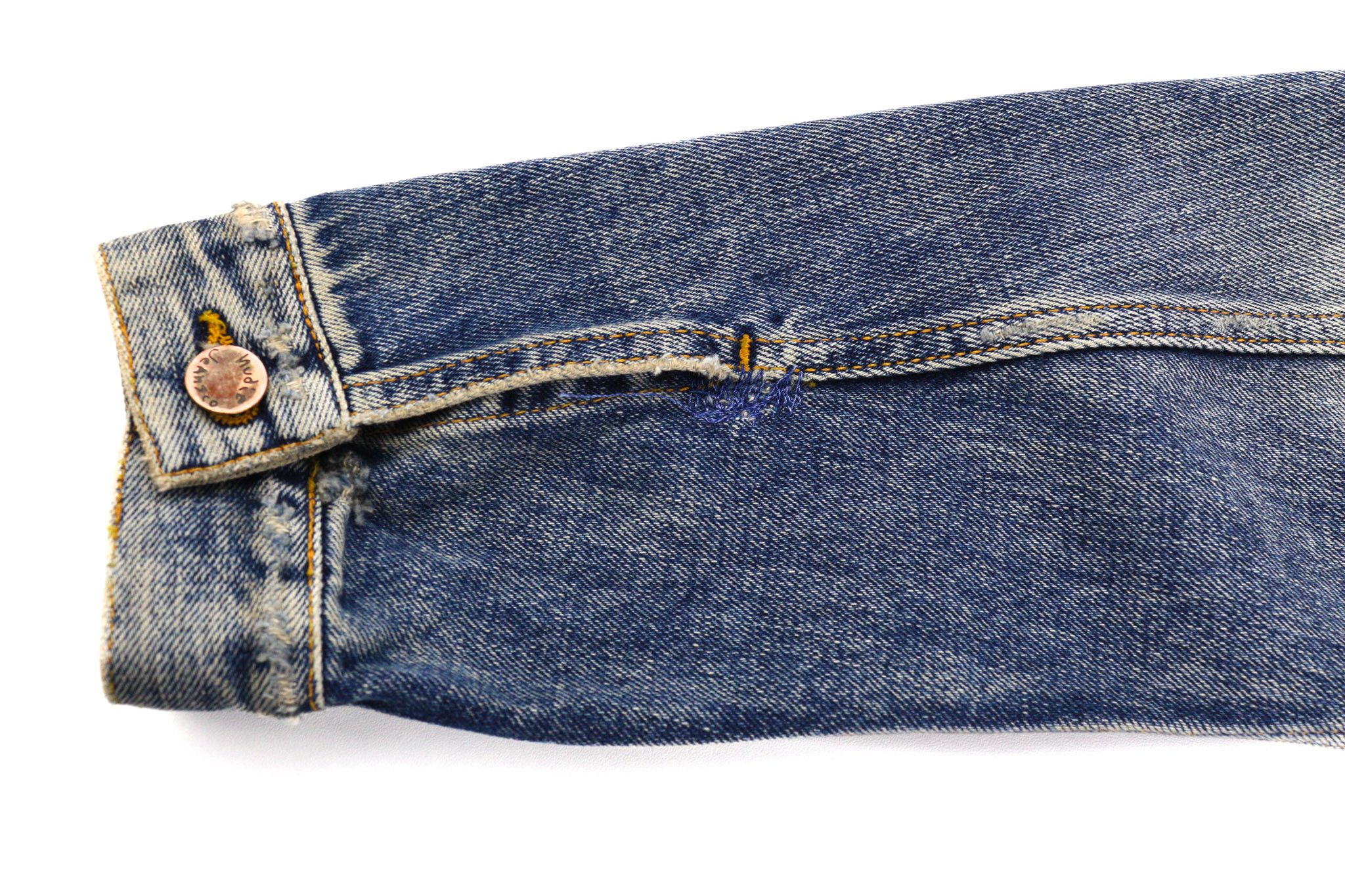 Nudie Jeans BILLY S Shimmering Indigo Washed Distress Polo Jacket 82485 Size US S / EU 44-46 / 1 - 8 Thumbnail