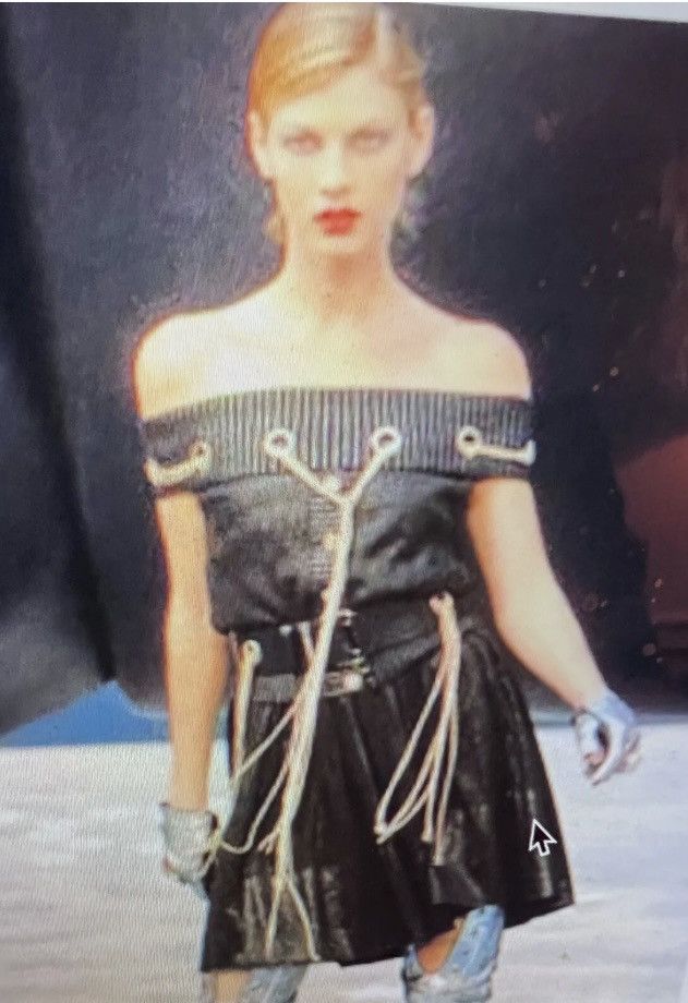 image of Vintage Chanel Black Coated Skirt, Women's (Size 24)