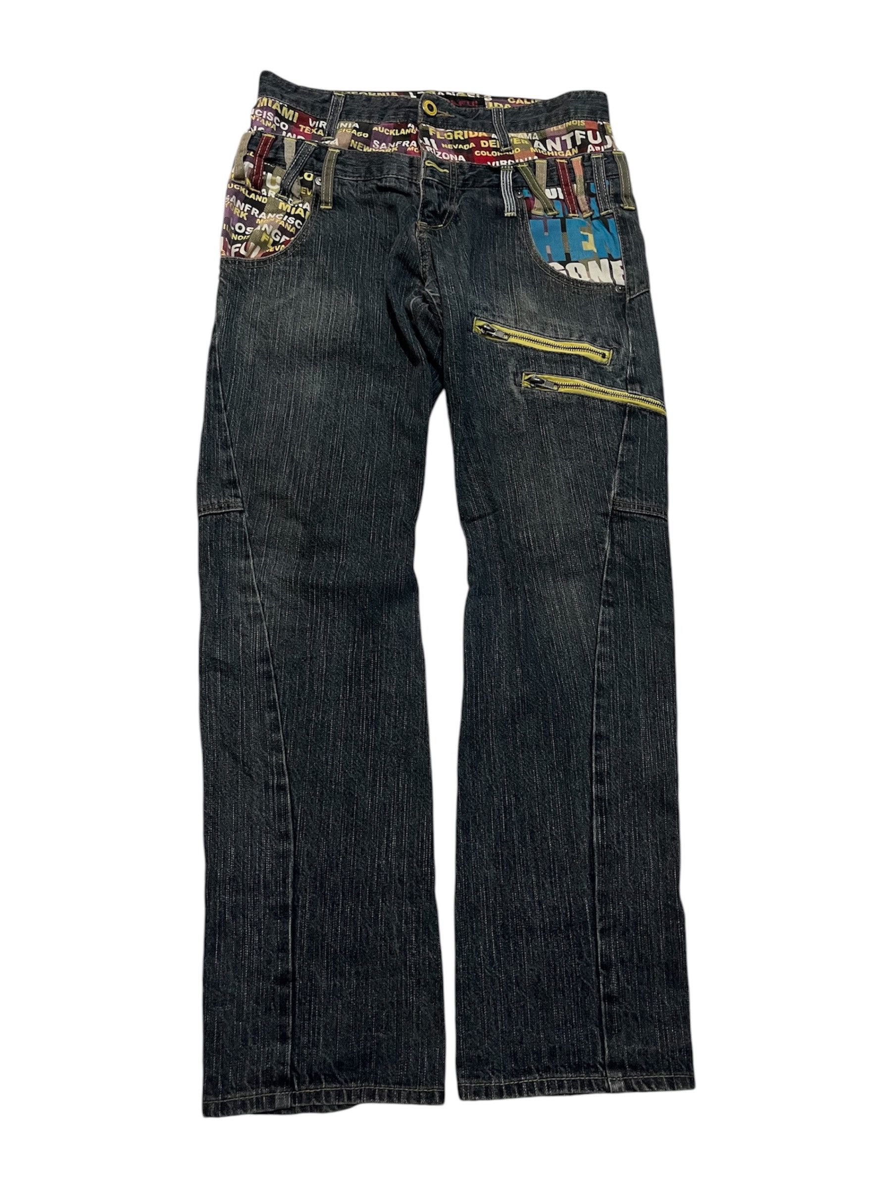 Hysteric Glamour × If Six Was Nine × Japanese Brand Anfui Japanese Brand Double Waist Roll Up Denim Jeans Size US 30 / EU 46 - 2 Thumbnail