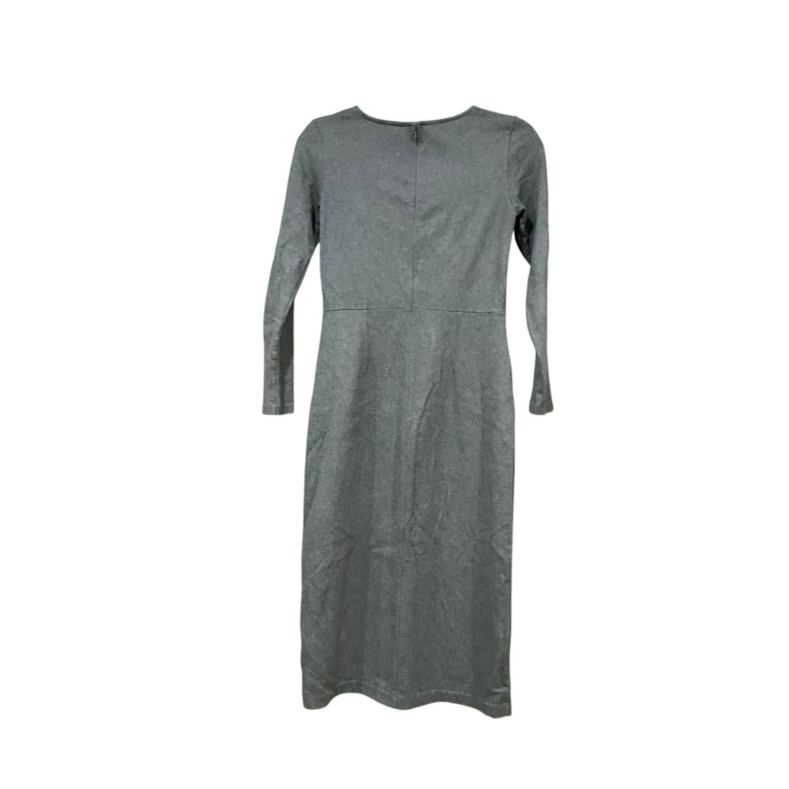 J.Crew J. Crew Dress Women Gray 2 100% Cotton Size XS / US 0-2 / IT 36-38 - 3 Thumbnail