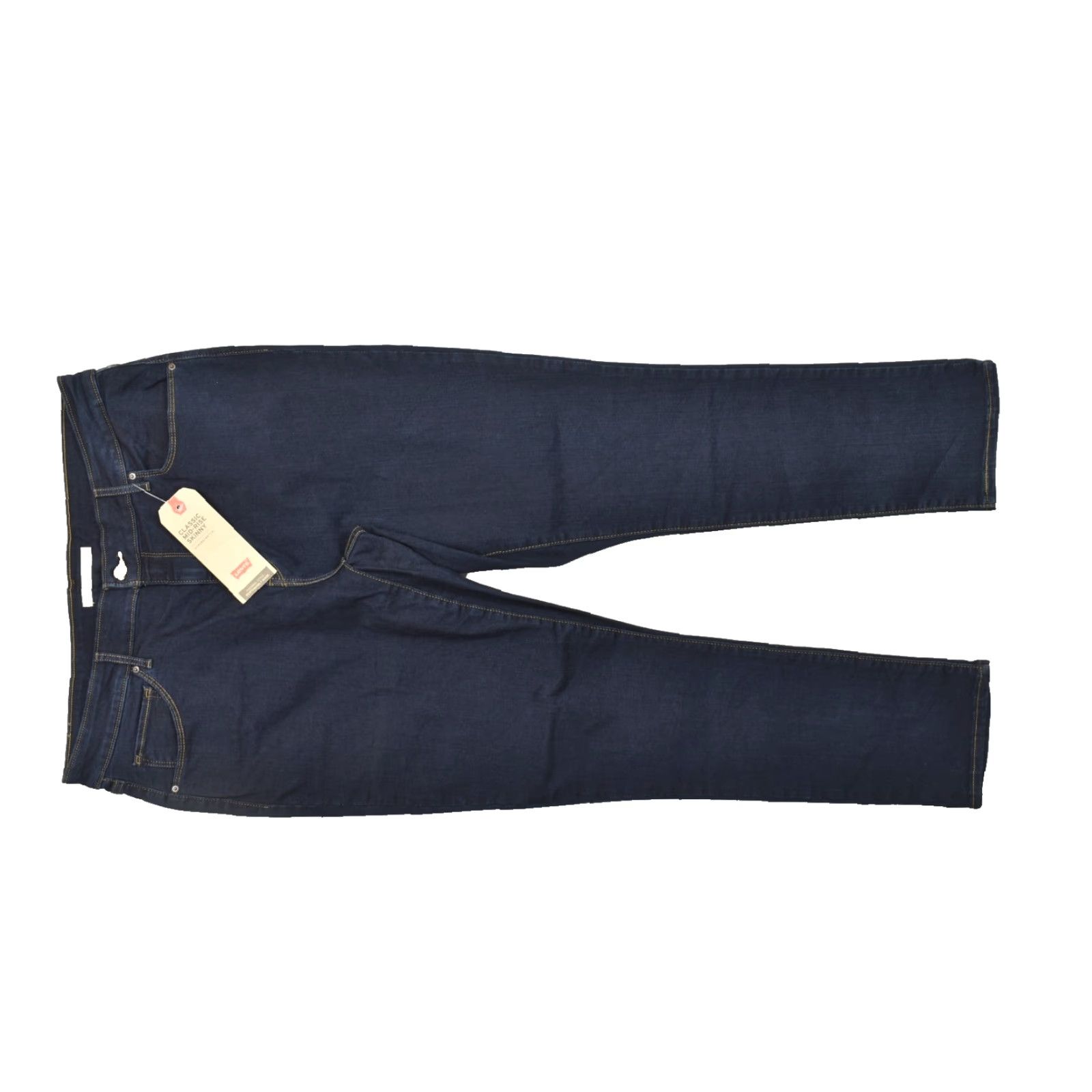 Levi's Levi's Women Jeans Skinny Mid Rise 34 Blue Cotton Blend Dark Wash New Size 24" / US 00 / IT 34 - 2 Thumbnail