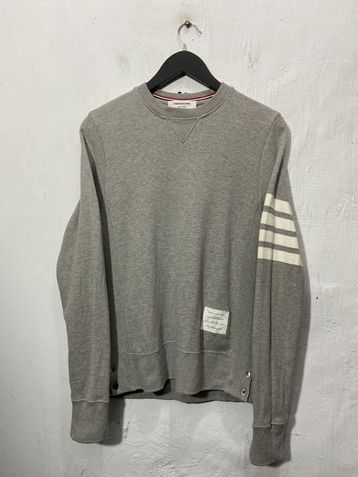 Thom Browne Thom Browne 4 - Bar Loopback Sweatshirt Size US S / EU 44-46 / 1 - 1 Thumbnail