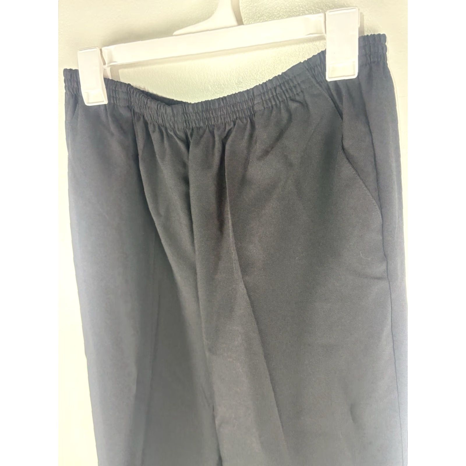 Blair Blair Black Pull On Pleated Elastic Waist Dress Pants Womens Size 16 Size 38" / US 16 / IT 52 - 2 Thumbnail