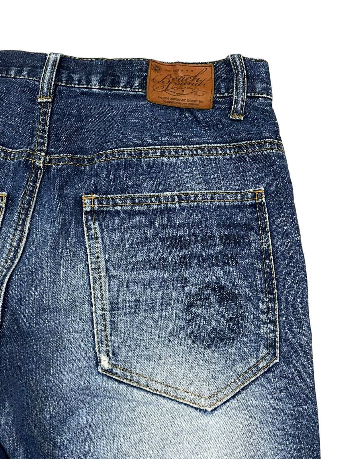 Japanese Brand Vintage Japanese Sound Beach Spellout Surfer Style Jeans Size US 31 - 7 Thumbnail