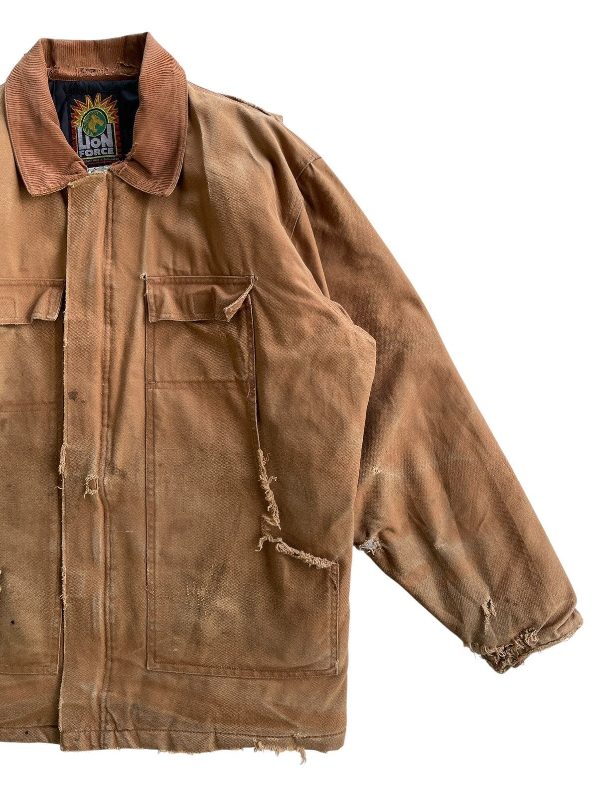 Vintage DISTRESSED❗️1990s Thrashed Workwear Jacket Size US XL / EU 56 / 4 - 7 Thumbnail