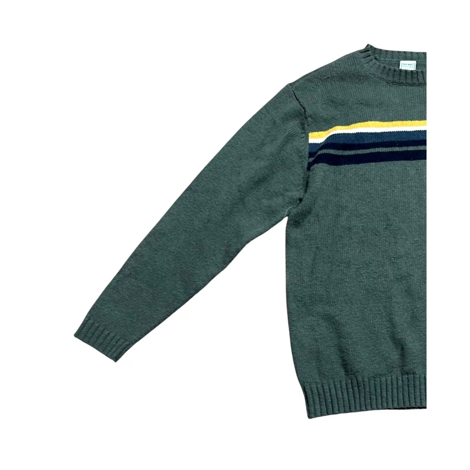 Vintage VINTAGE Old Navy Gray Yellow Blue Striped Knit Sweater 6% Wool Blend Size 2XL Mens Size US XXL / EU 58 / 5 - 2 Thumbnail