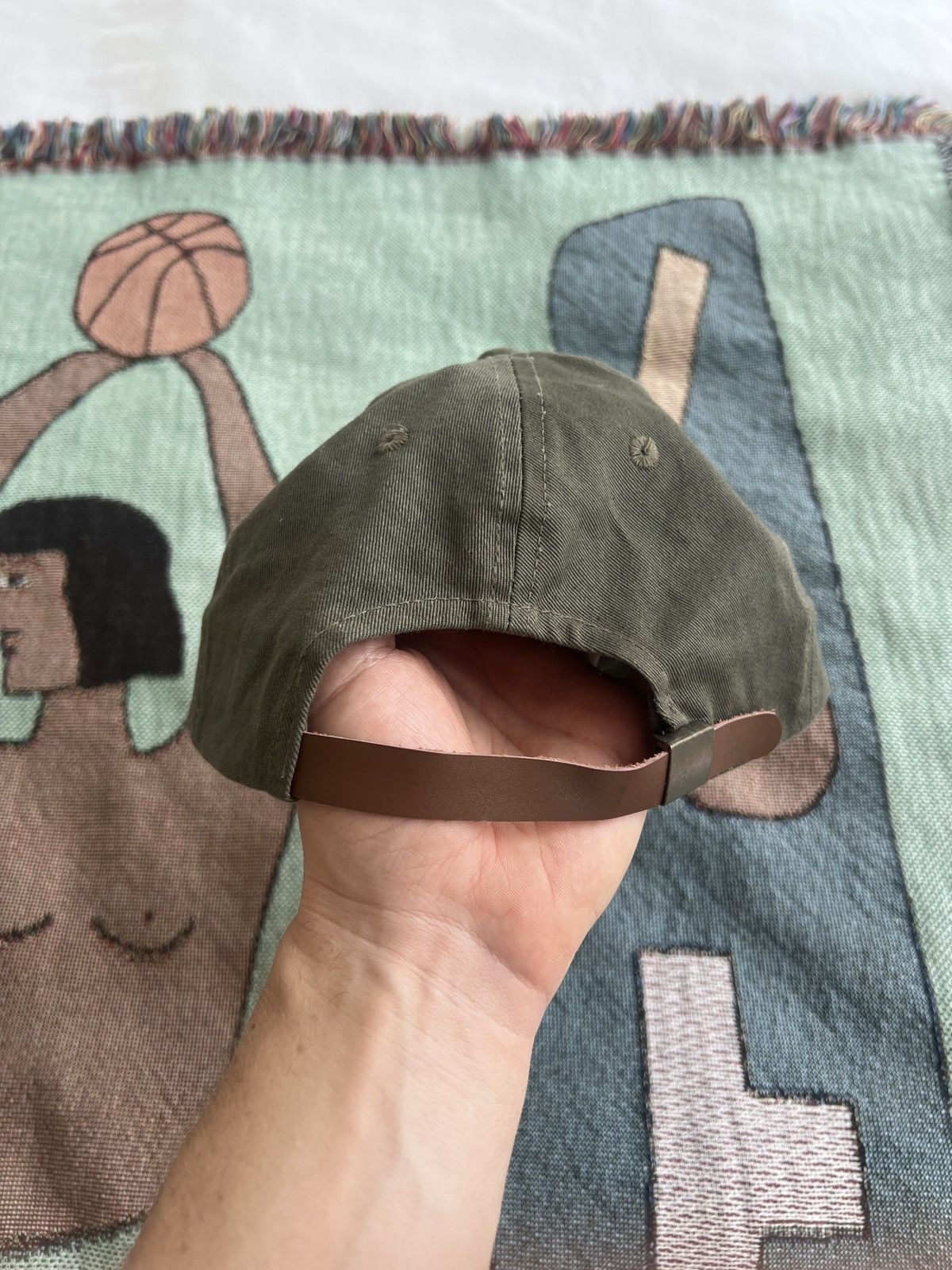 Vintage Vintage Black Leather Strapback Hat Size ONE SIZE - 2 Thumbnail