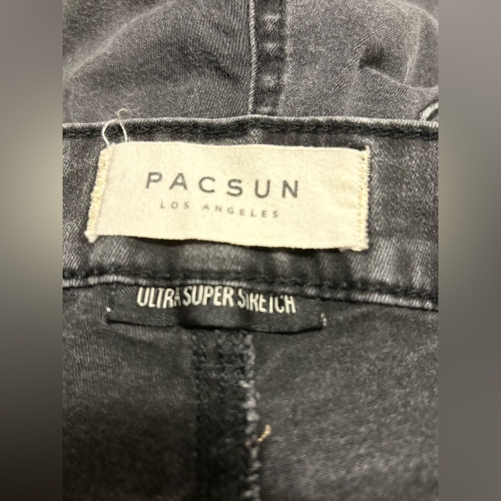 Pacsun (Pacsun) Black Super High Rise Stretchy Jeggings: Size 26 Size 26" / US 2 / IT 38 - 3 Thumbnail