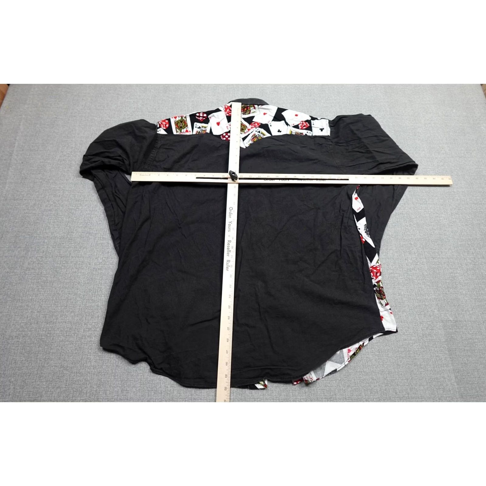 Vintage VINTAGE Ruddock Bros Shirt Mens XL Black Playing Cards Dice Casino Long Sleeve Size US XL / EU 56 / 4 - 5 Thumbnail