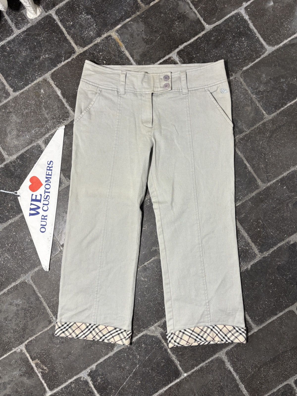 Burberry Y2K Burberry London Capris Lowrise Culotte Vintage Novacheck Size 31" - 2 Thumbnail