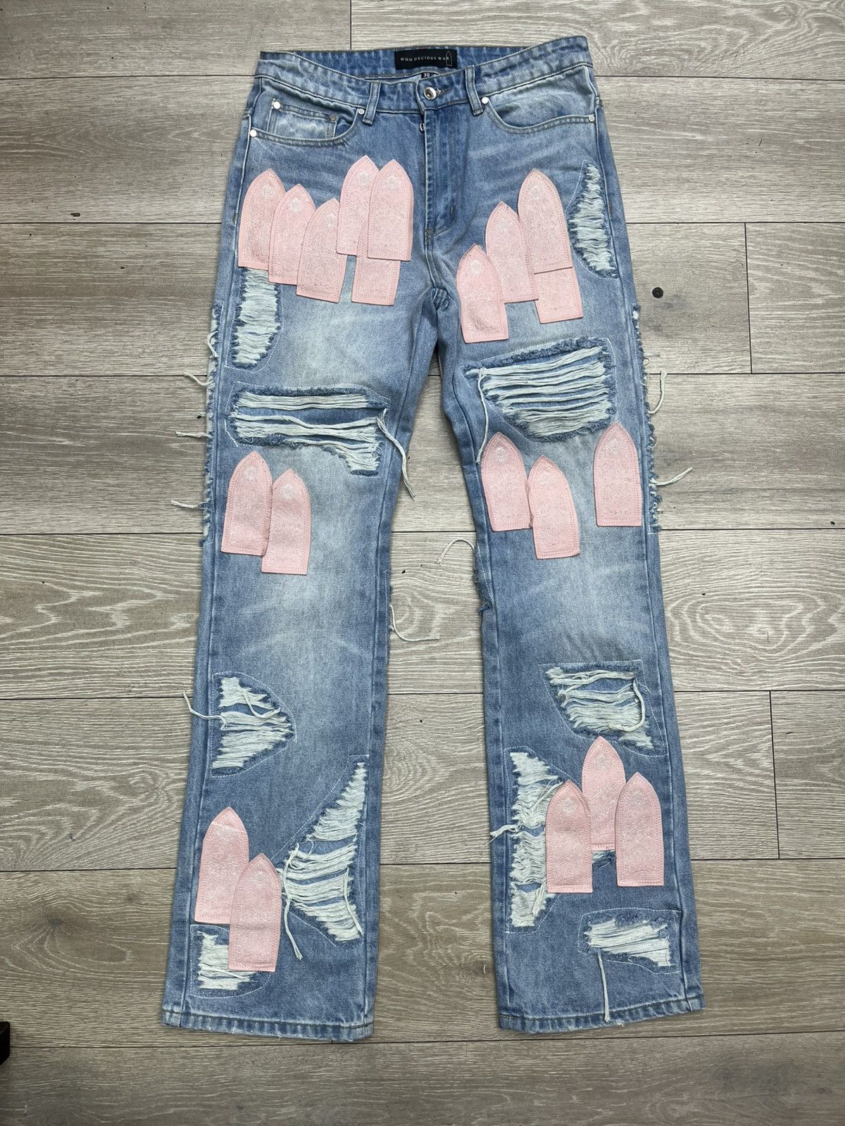 Who Decides War Who Decides War Easter Pink Denim jeans Size US 30 / EU 46 - 1 Thumbnail