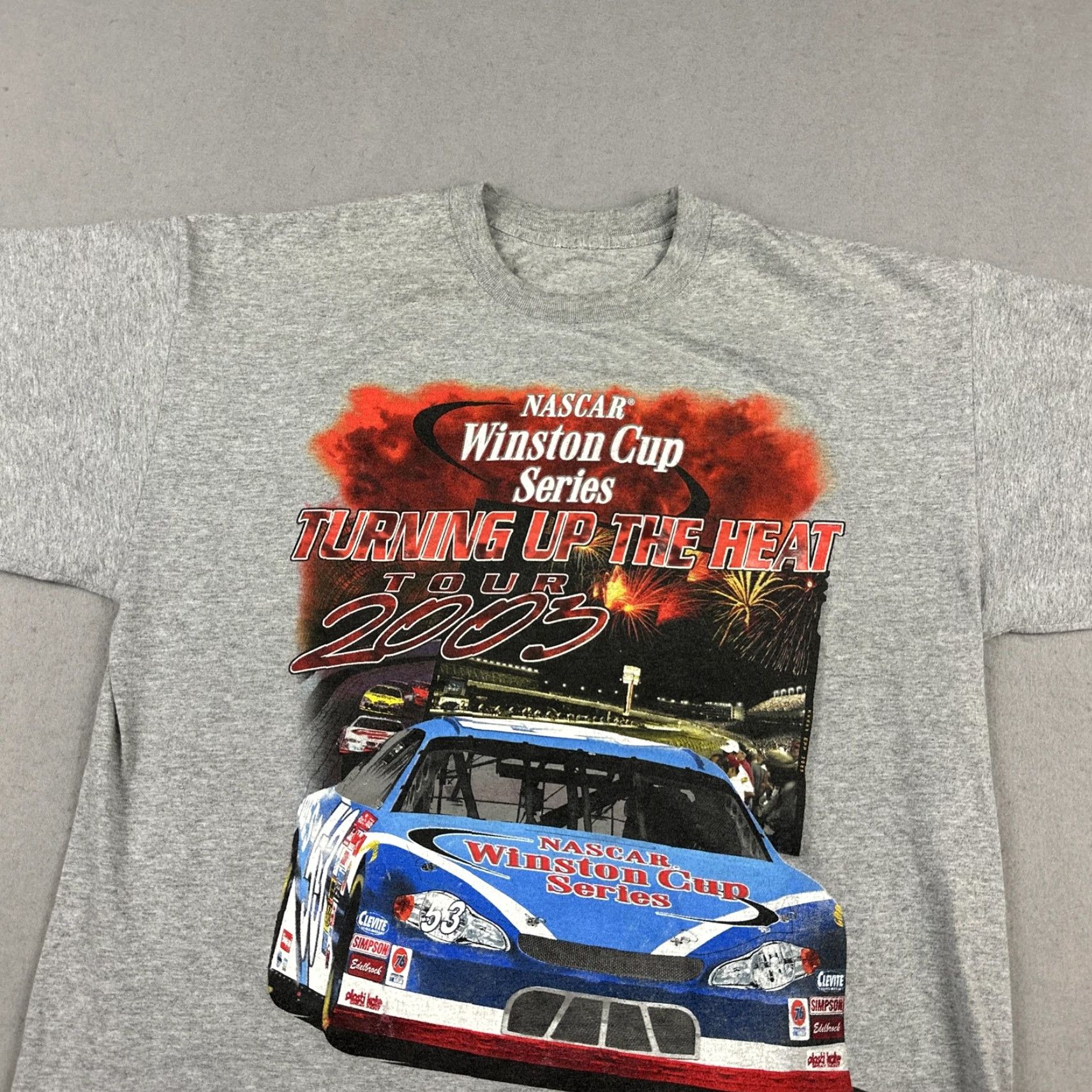 Chase Authentics VINTAGE Chase Authentics NASCAR Winston Cup Shirt Mens XL Gray Turning Up Heat Tour 2003 00s Size US XL / EU 56 / 4 - 2 Thumbnail