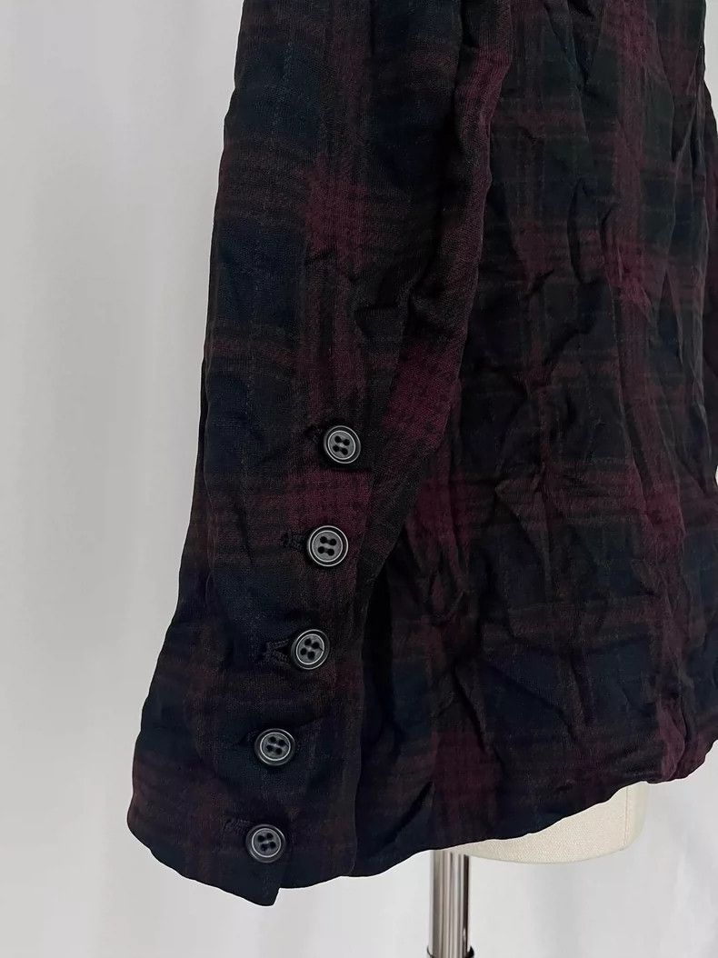 Yohji Yamamoto Yohji Yamamoto Plaid Felt Curved Placket Fit Cut Jacket 25 Size US M / EU 48-50 / 2 - 5 Thumbnail