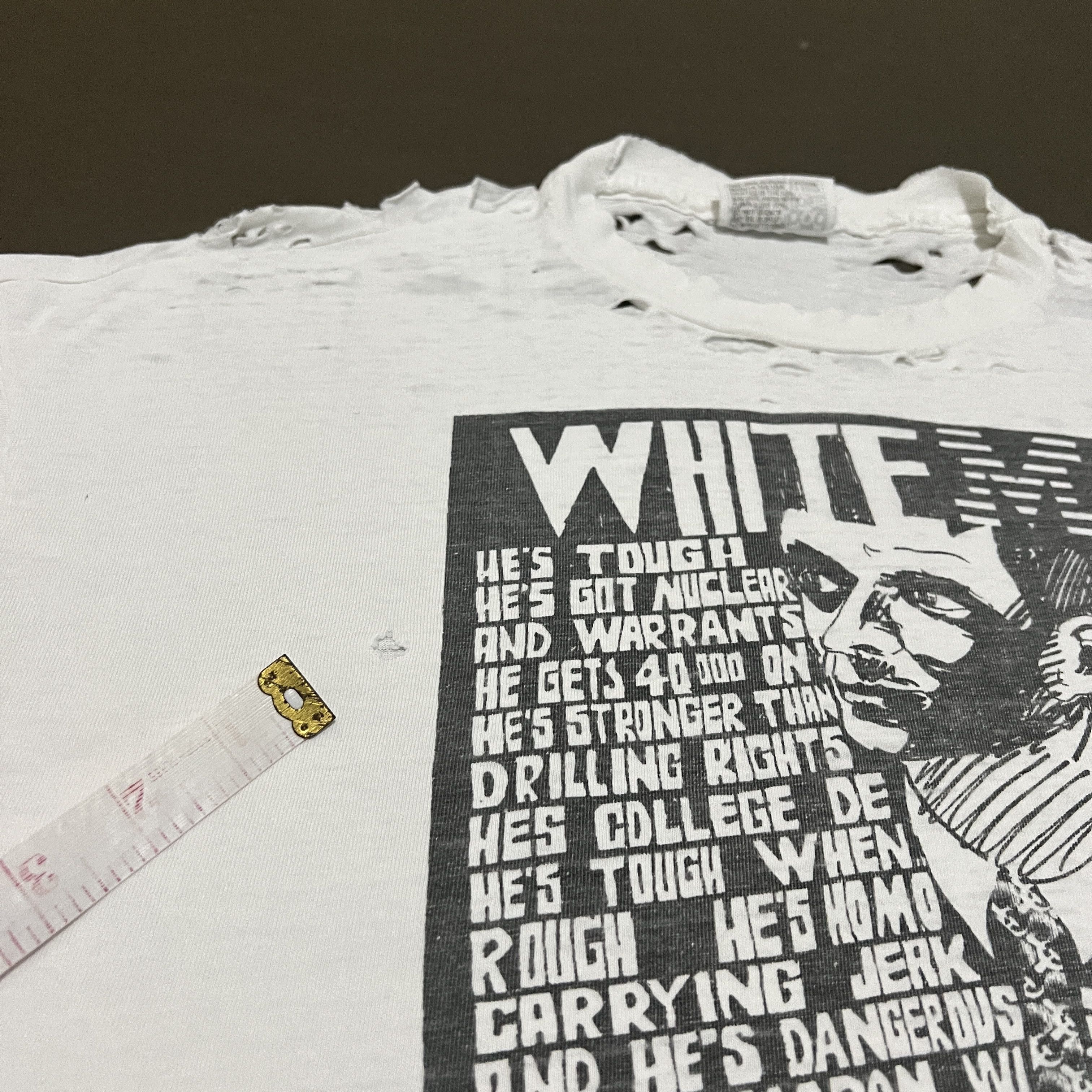 Vintage 90s Wildwood Productions Tee Distressed Hitler Stalin Size US XL / EU 56 / 4 - 5 Thumbnail