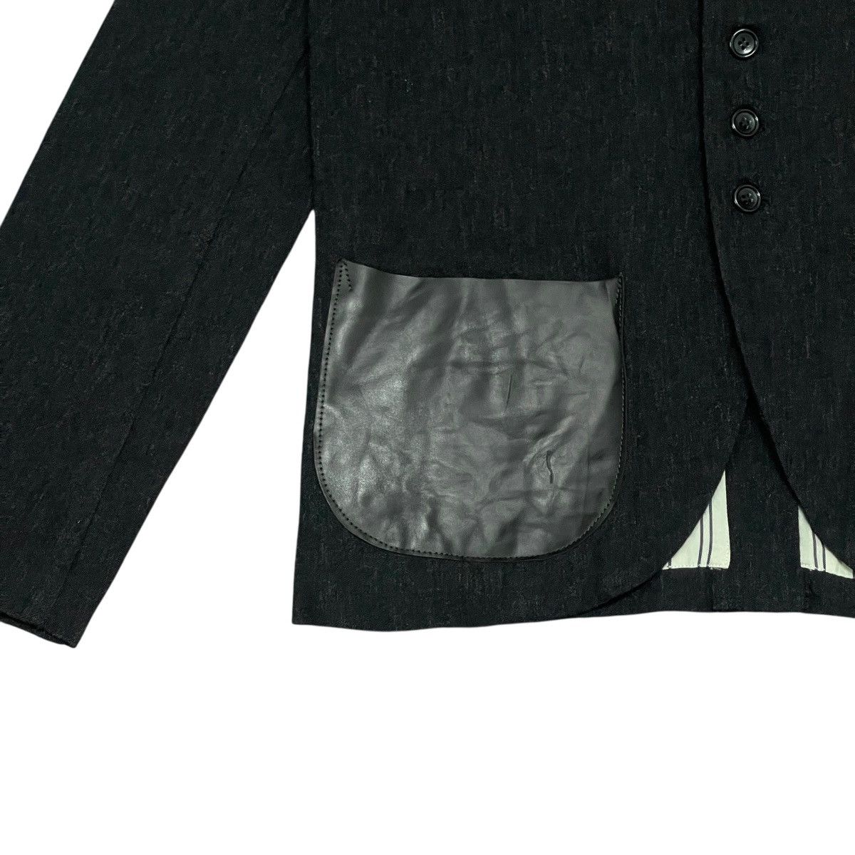 The Superior Labor Vintage The Superior Labor AW2008 Wool Leather Pocket Jacket Size US S / EU 44-46 / 1 - 5 Thumbnail