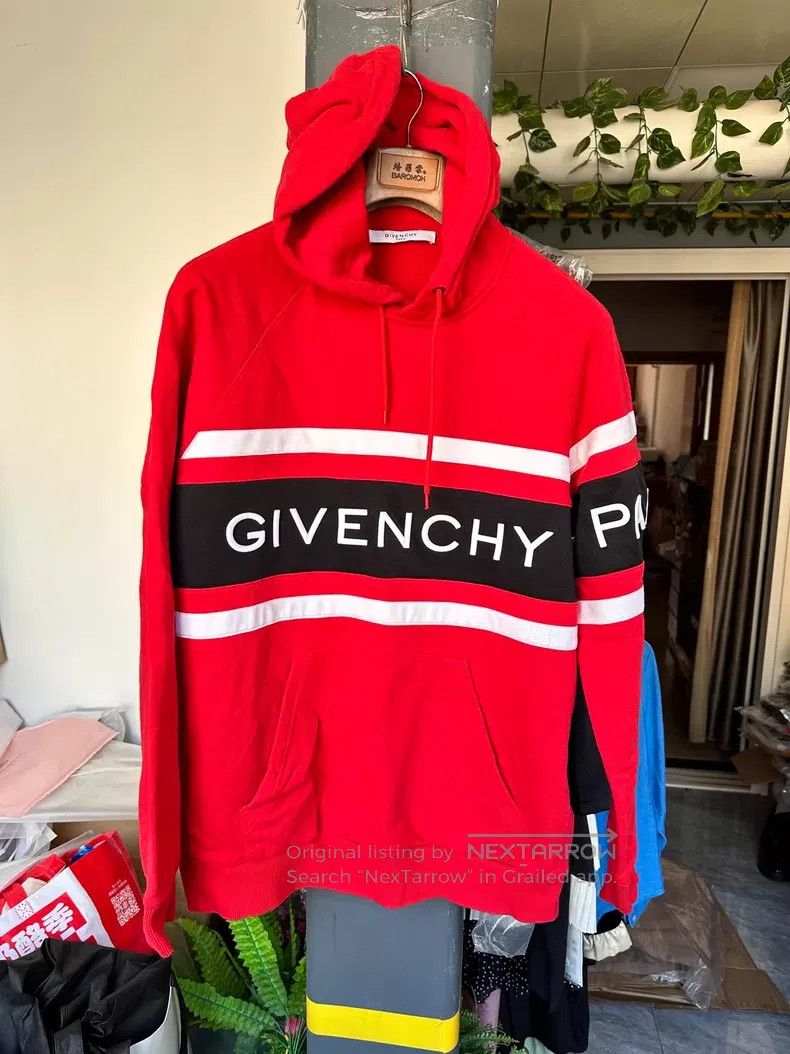 Givenchy Givenchy Black and Red Patchwork Hoodie Size US L / EU 52-54 / 3 - 1 Thumbnail