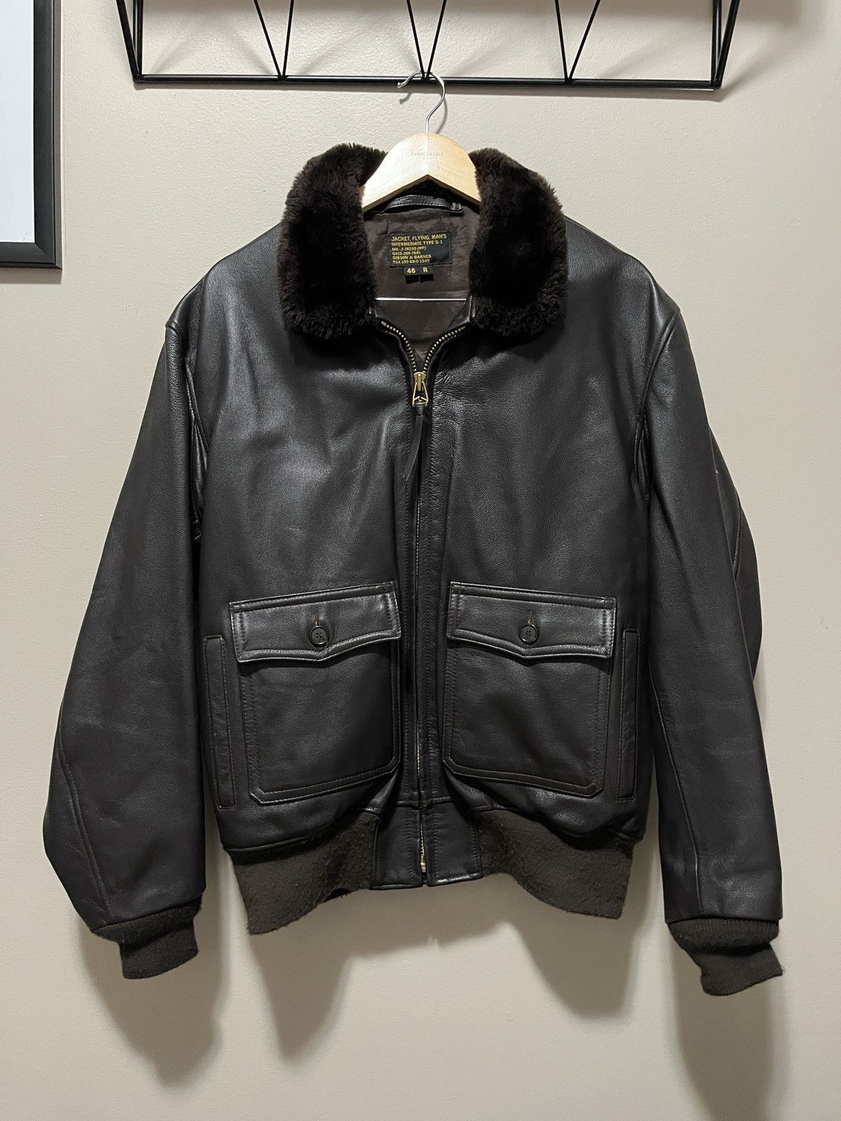 FLYING, MAN'S INTERMEDIATE TYPE G-1 / 46 USN G-1 flying jacket