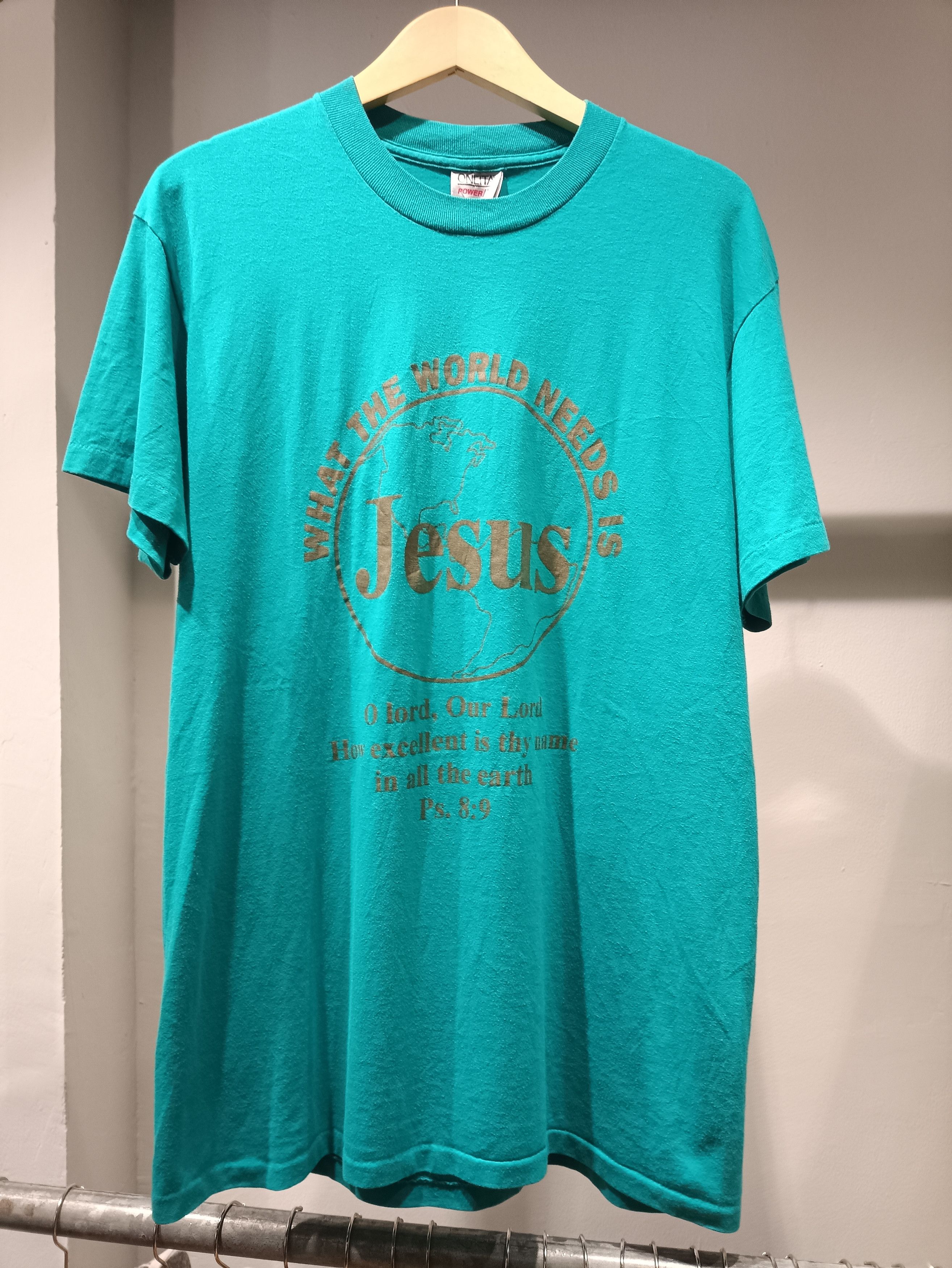 Vintage Vintage What The World Needs Is Jesus Size US L / EU 52-54 / 3 - 1 Thumbnail
