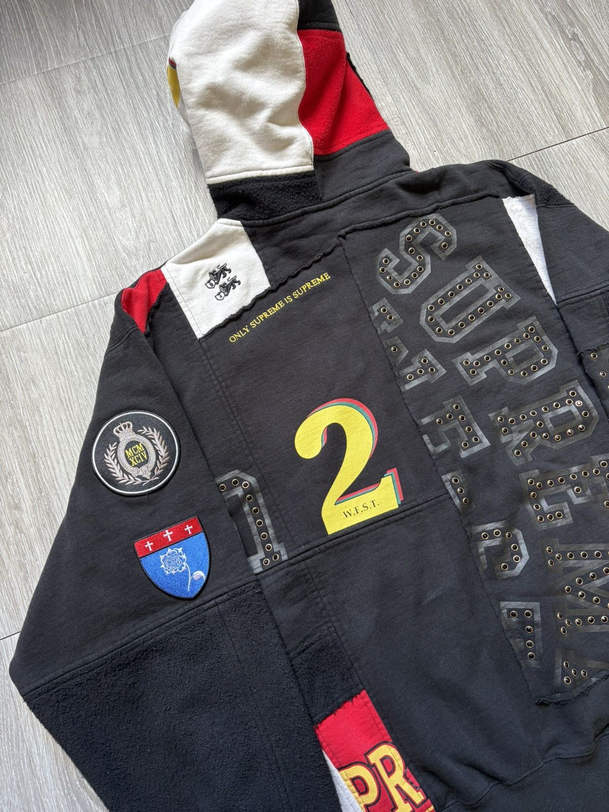 Supreme Supreme Patchwork Black Hoodie SS25 Size US L / EU 52-54 / 3 - 9 Thumbnail