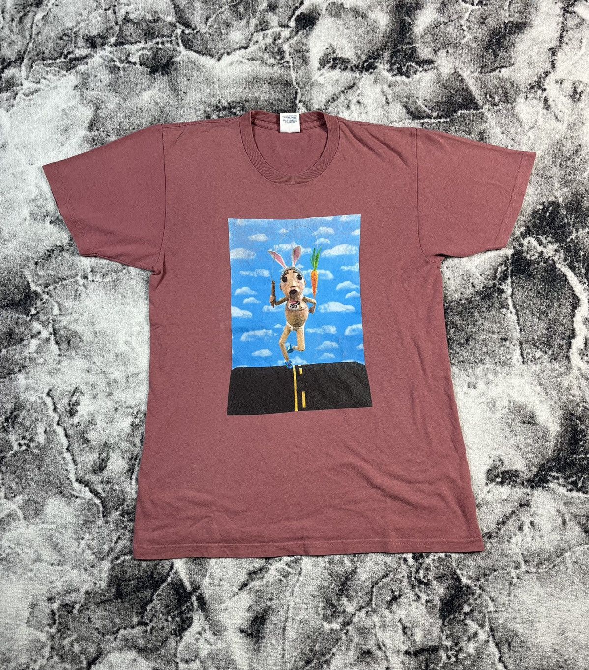 Supreme Supreme Runner Tee Dark Rose Bunny Graphic USA M Fits S-M Size US M / EU 48-50 / 2 - 1 Thumbnail