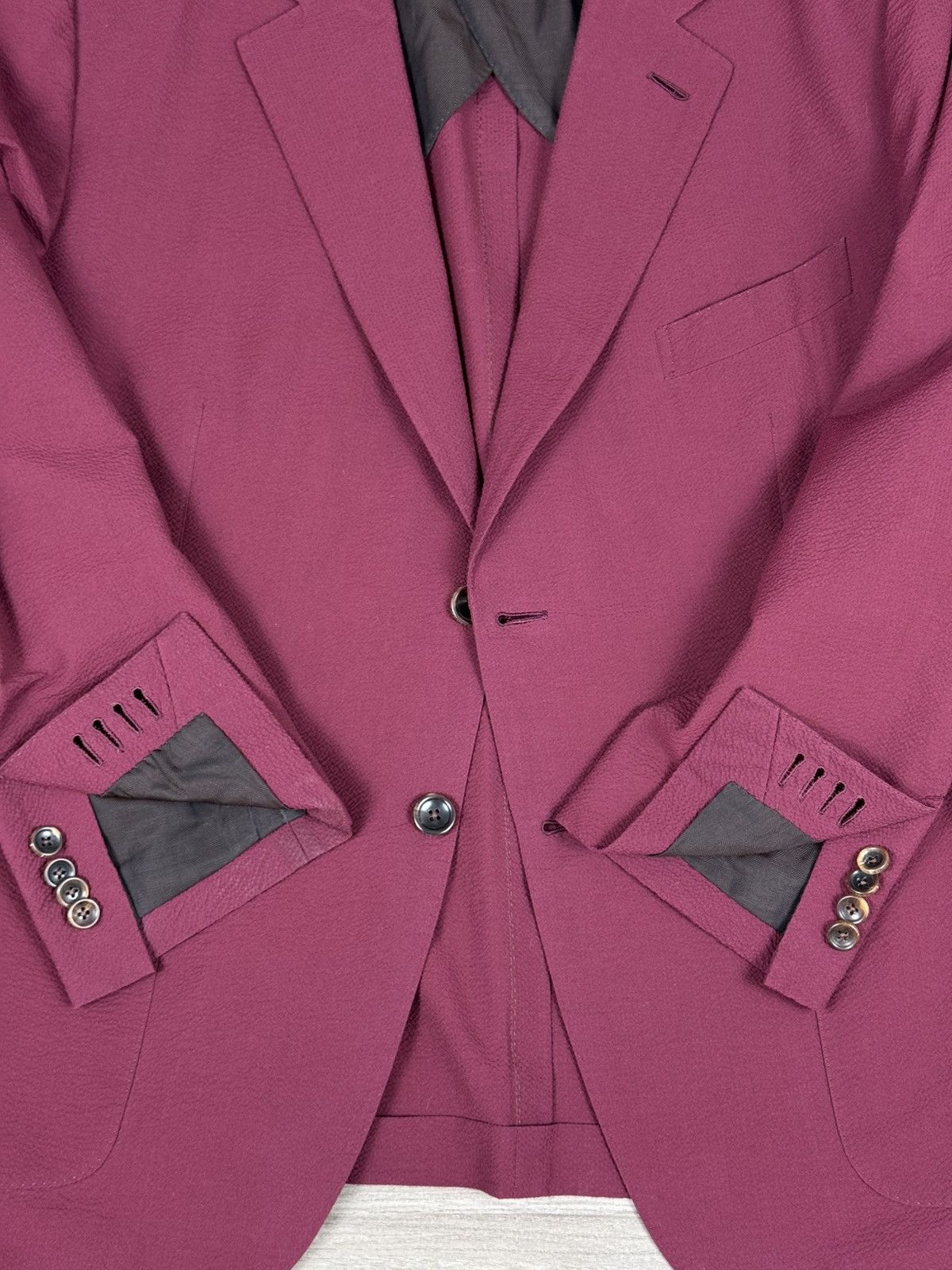 Ermenegildo Zegna Ermenegildo Zegna Napoli Couture Men’s Silk Blend Blazer Size 42S - 16 Thumbnail
