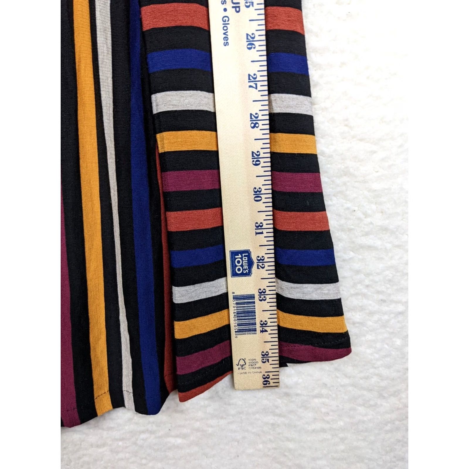 Rainbow Elana Kattan Rainbow Striped Elbow Sleeve Fit Flare Dress XS Size XS / US 0-2 / IT 36-38 - 5 Thumbnail