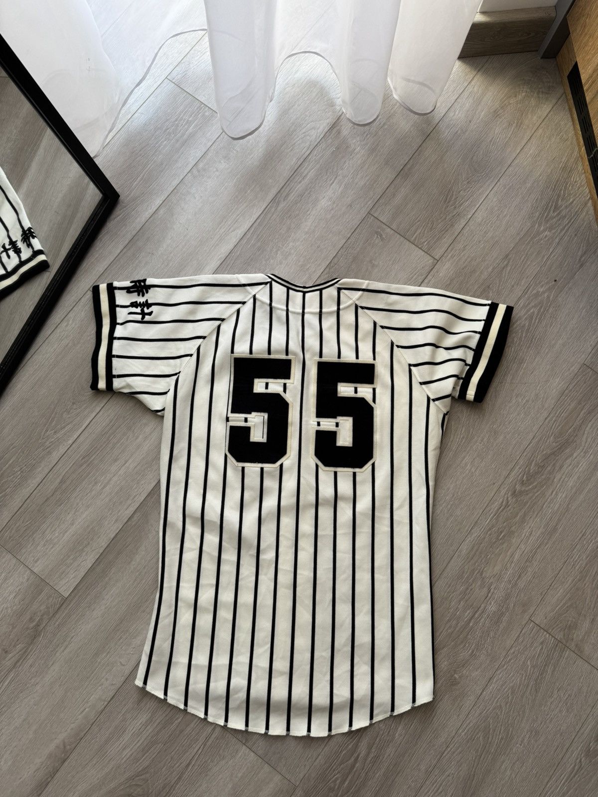 Mizuno 🔥 Mizuno “WATCH 55” Japan Game Jersey w/ Kanji – JASPO M Size US L / EU 52-54 / 3 - 6 Thumbnail