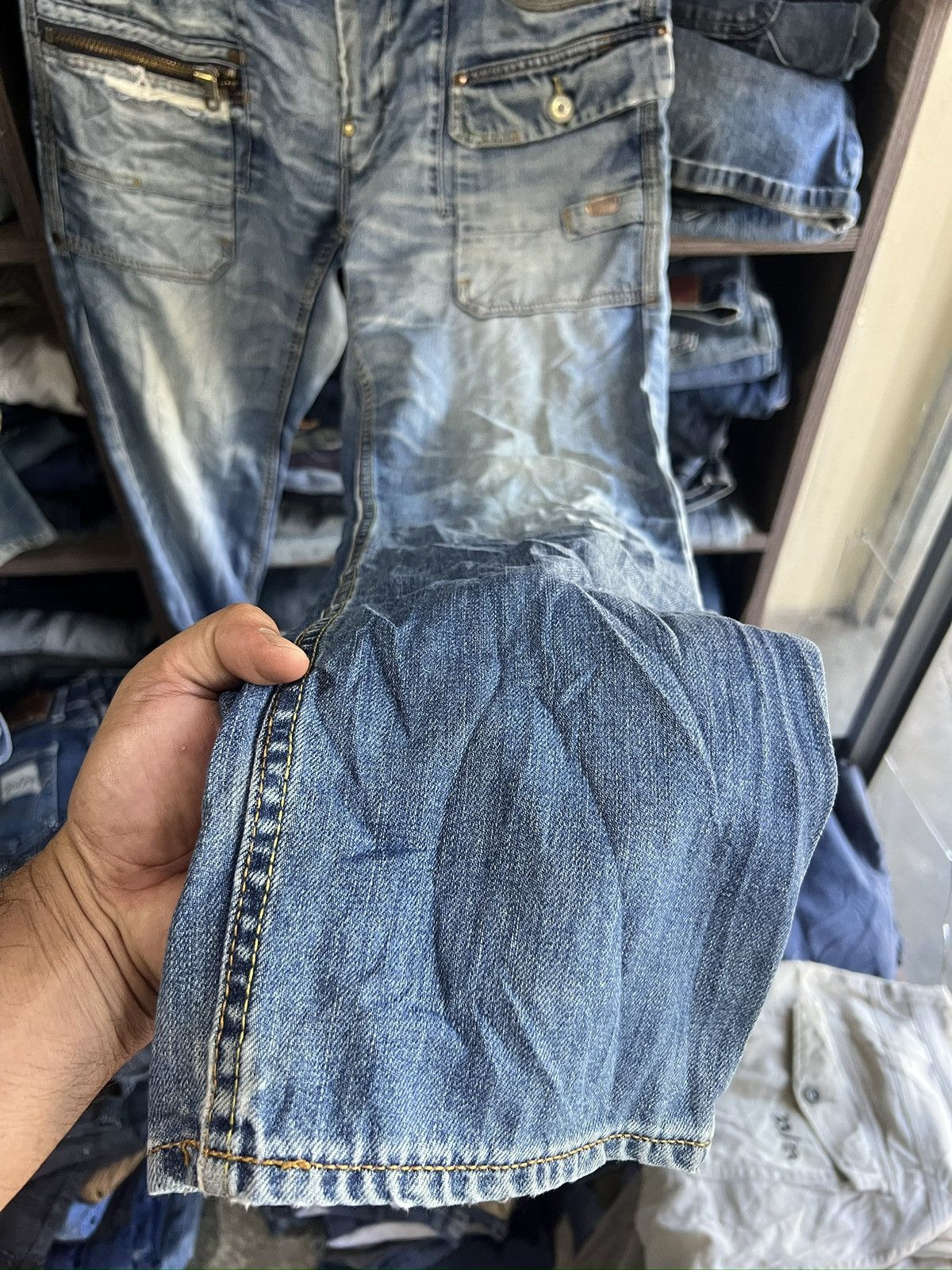 Avirex 🔥Rare Avirex Distressed Denim Size US 35 - 10 Thumbnail