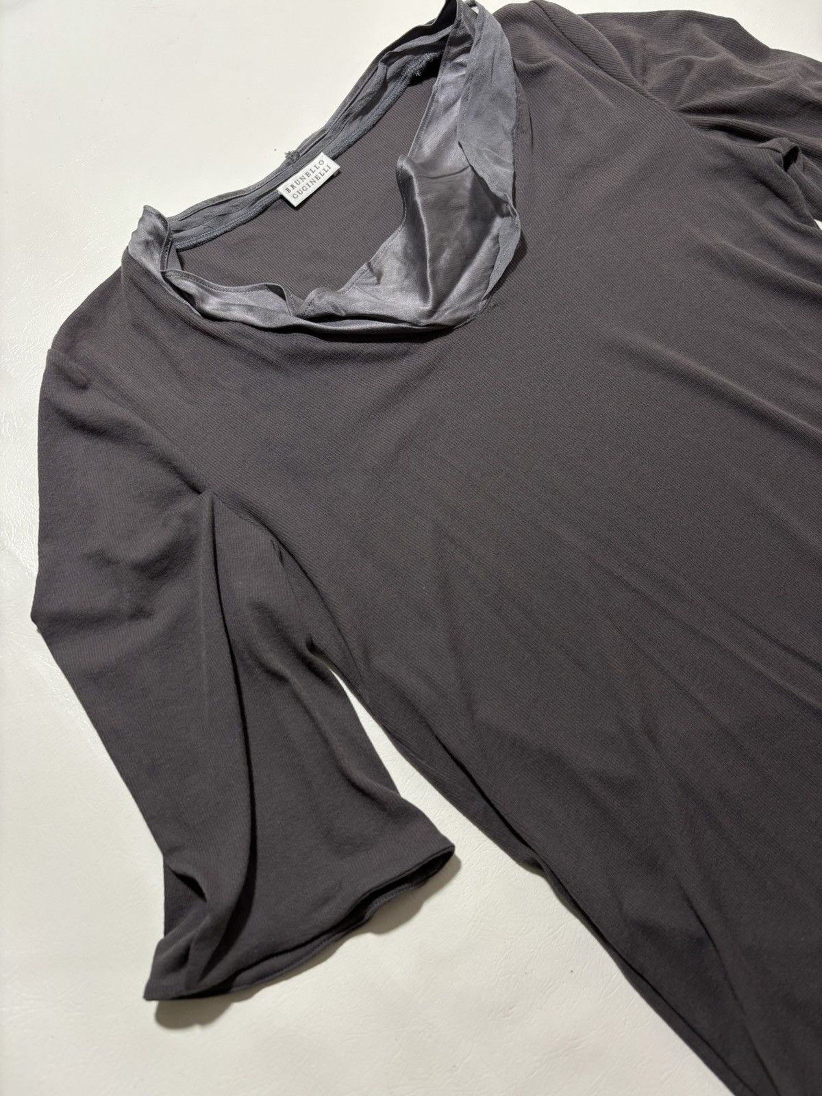 Brunello Cucinelli Brunello Cucinelli Dark Grey V Neck Size XXL / US 16-18 / IT 52-54 - 8 Thumbnail