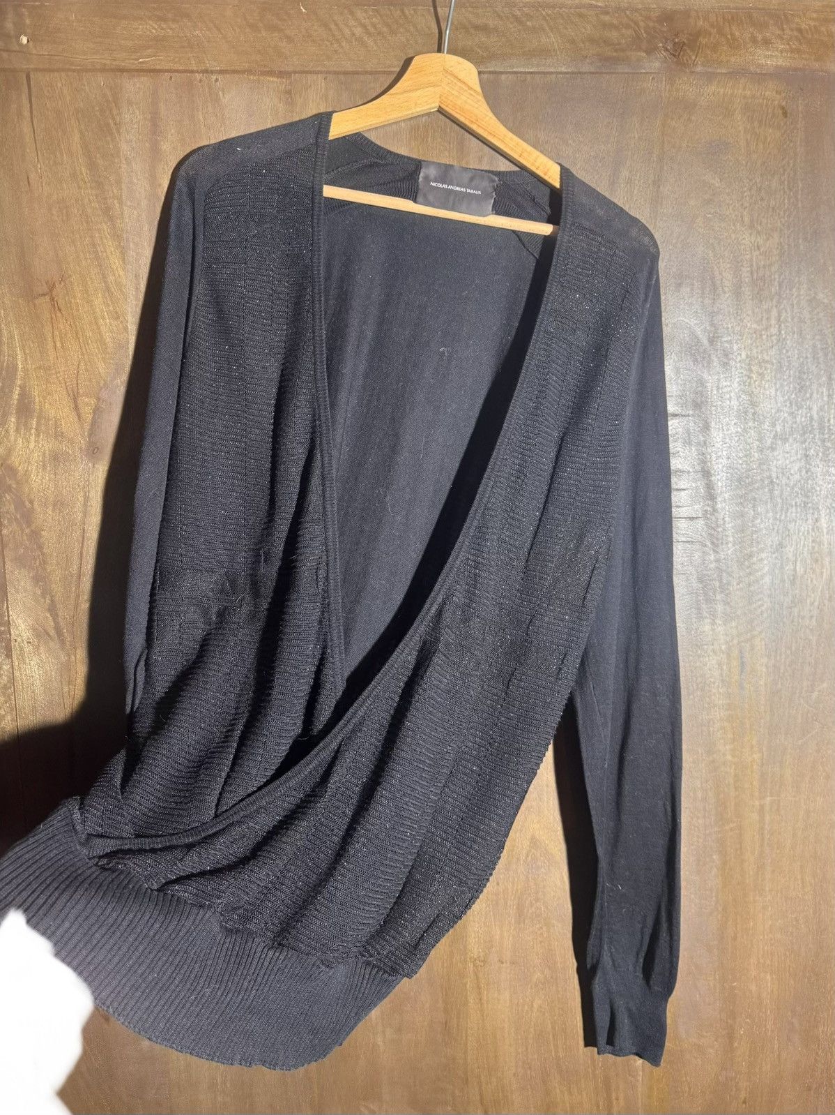 Nicolas Andreas Taralis nat nicolas andreas taralis drapped black cotton sweater Size US S / EU 44-46 / 1 - 7 Thumbnail