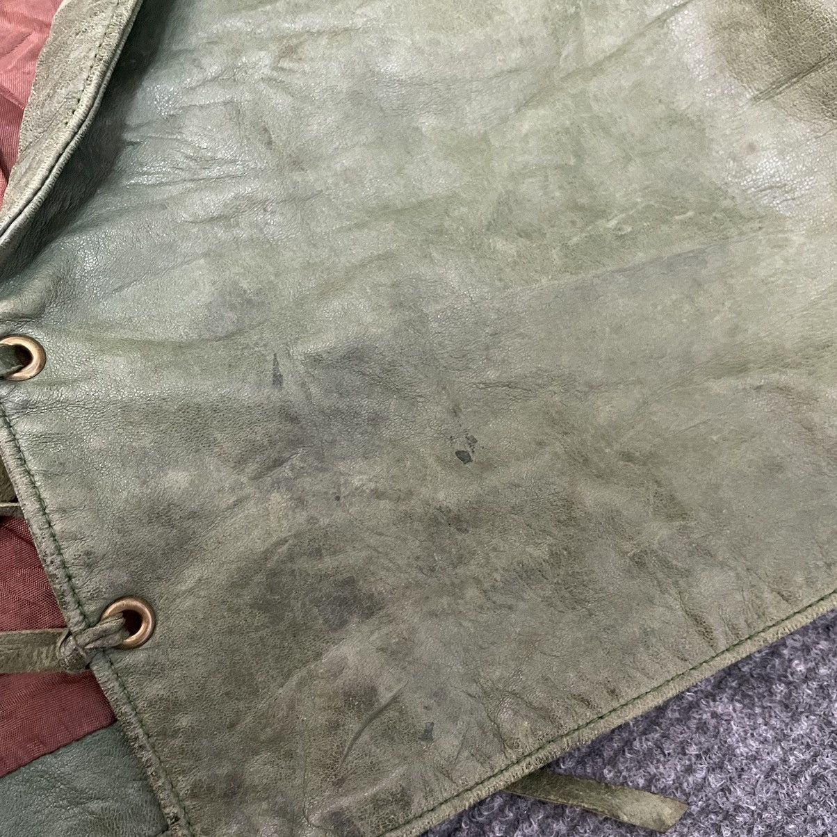 Designer × Genuine Leather Vintage Brigitte Na Patina Genuine Leather Vest France Made Size US S / EU 44-46 / 1 - 8 Thumbnail