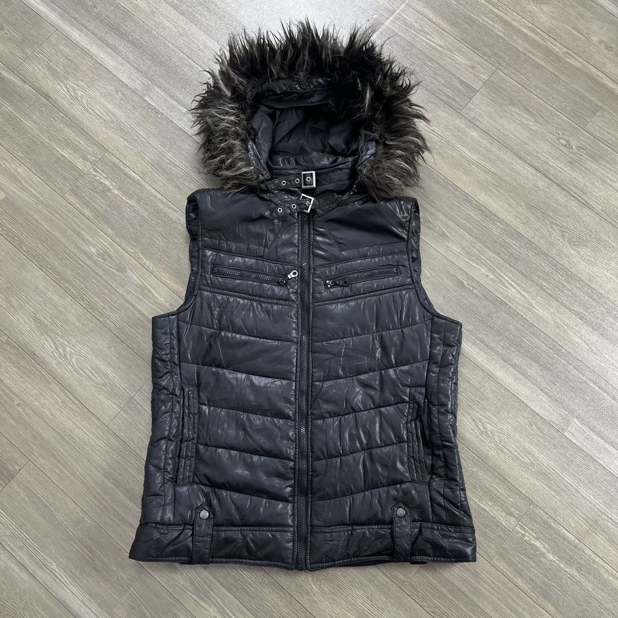 14th Addiction 2000s Mossimo IfSixWasNine Kmrii Gothic Lgb Fur Down Jacket Size US L / EU 52-54 / 3 - 3 Thumbnail