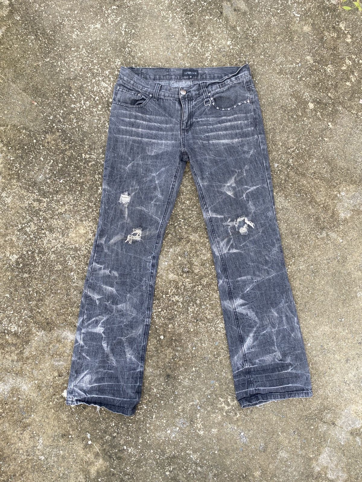 LOWBOX LOWBOX Washed Black Bootcut Jeans Size US 32 / EU 48 - 1 Thumbnail