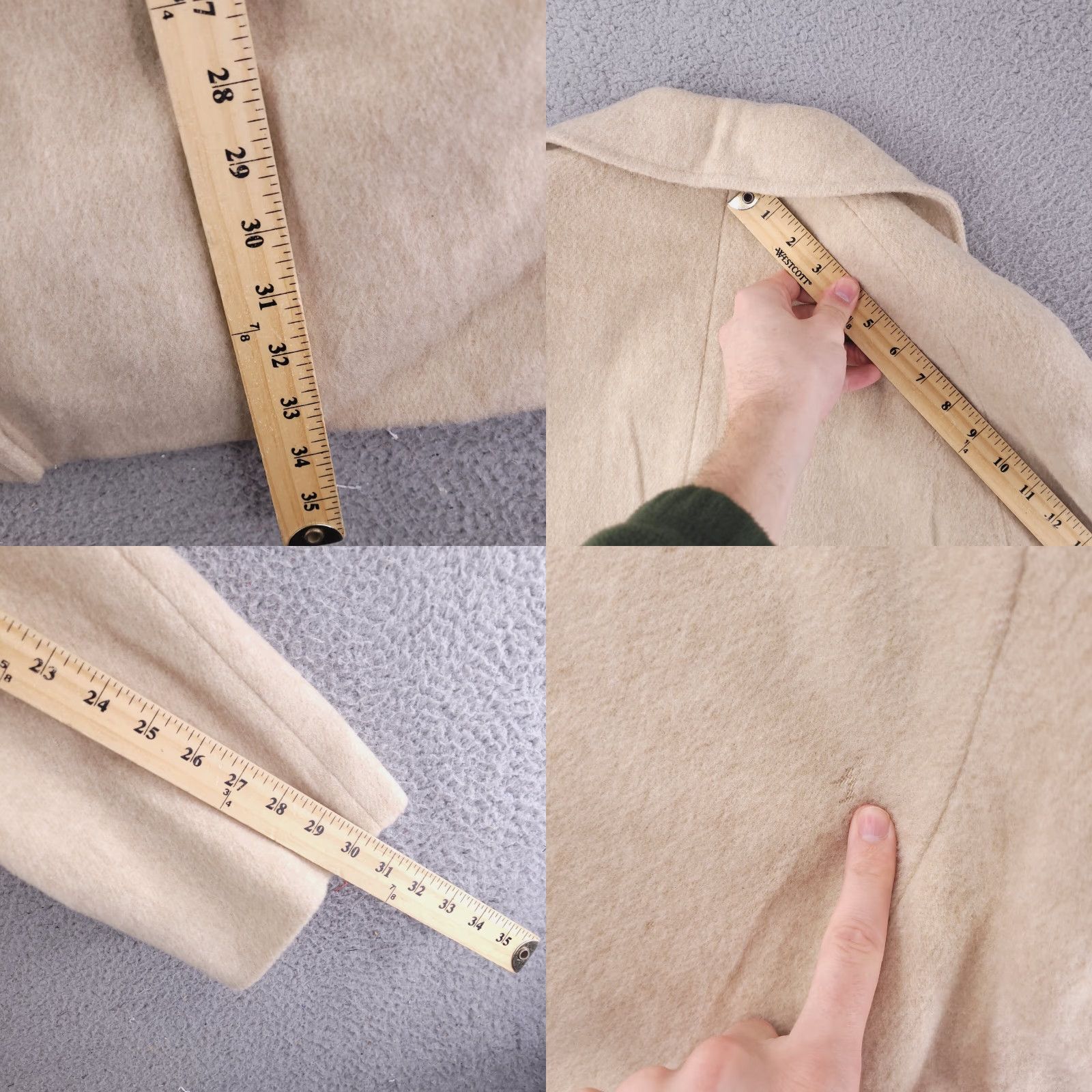 Vintage Cabin Creek Coat Womens 12 Wool Overcoat Trench Long Beige Brown Size XL / US 12-14 / IT 48-50 - 8 Thumbnail