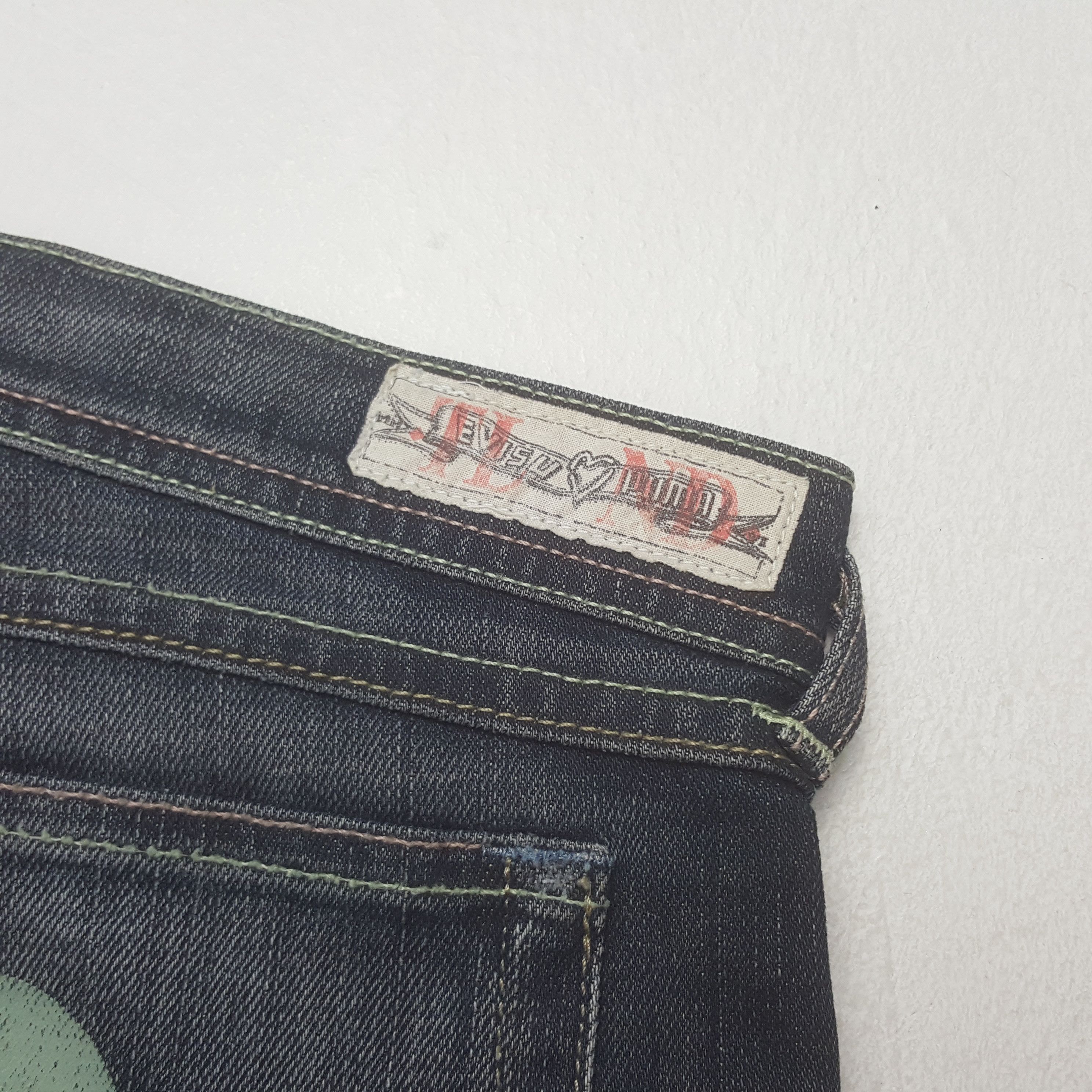 Evisu × Puma × Vintage Vintage Evisu x PUMA Custom Grey Daicock Jeans Size 30" / US 8 / IT 44 - 11 Thumbnail