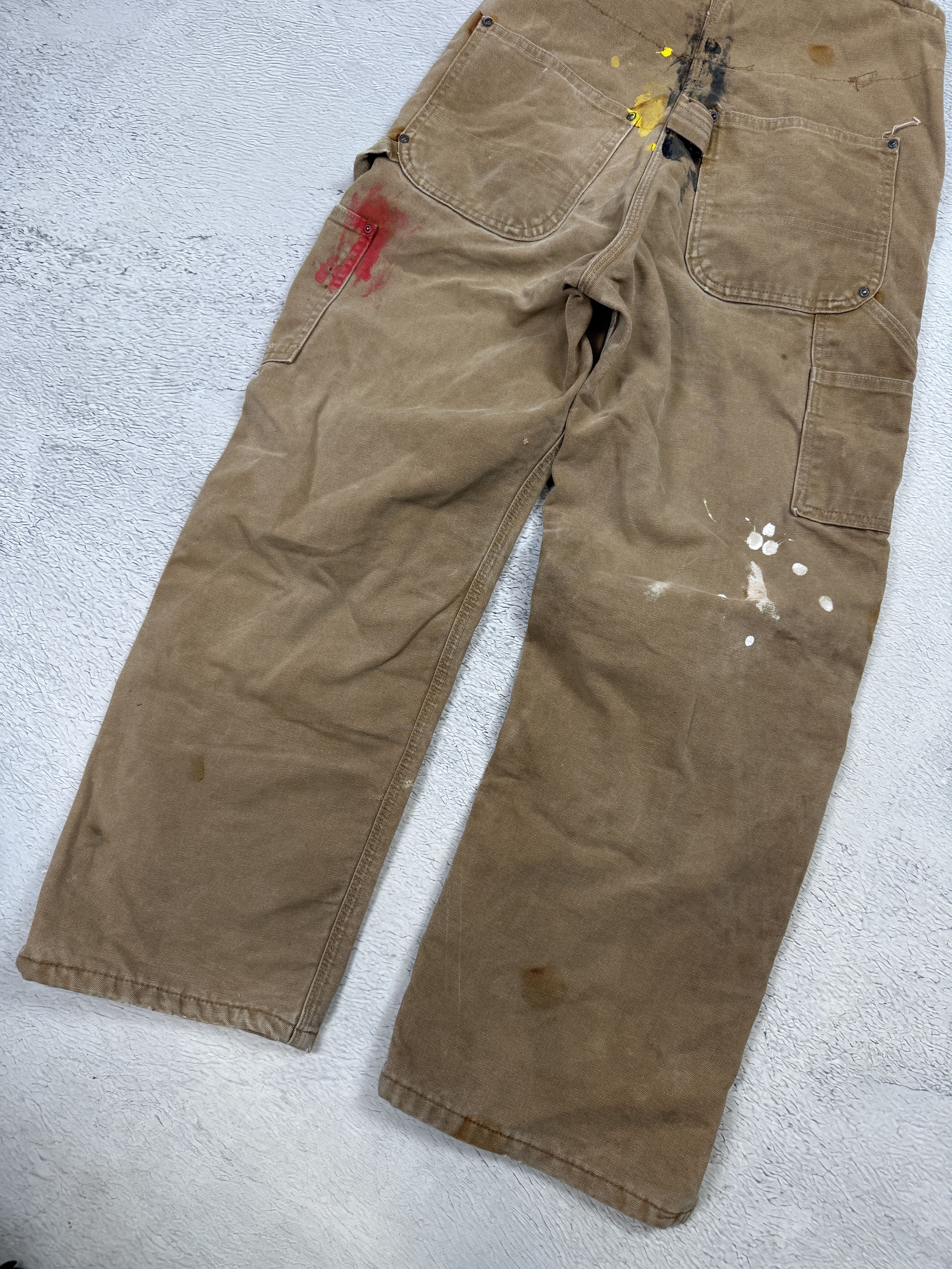 Carhartt Carhartt Vintage Overalls R02 Brown Carpenter Painted Faded Size US 32 / EU 48 - 7 Thumbnail