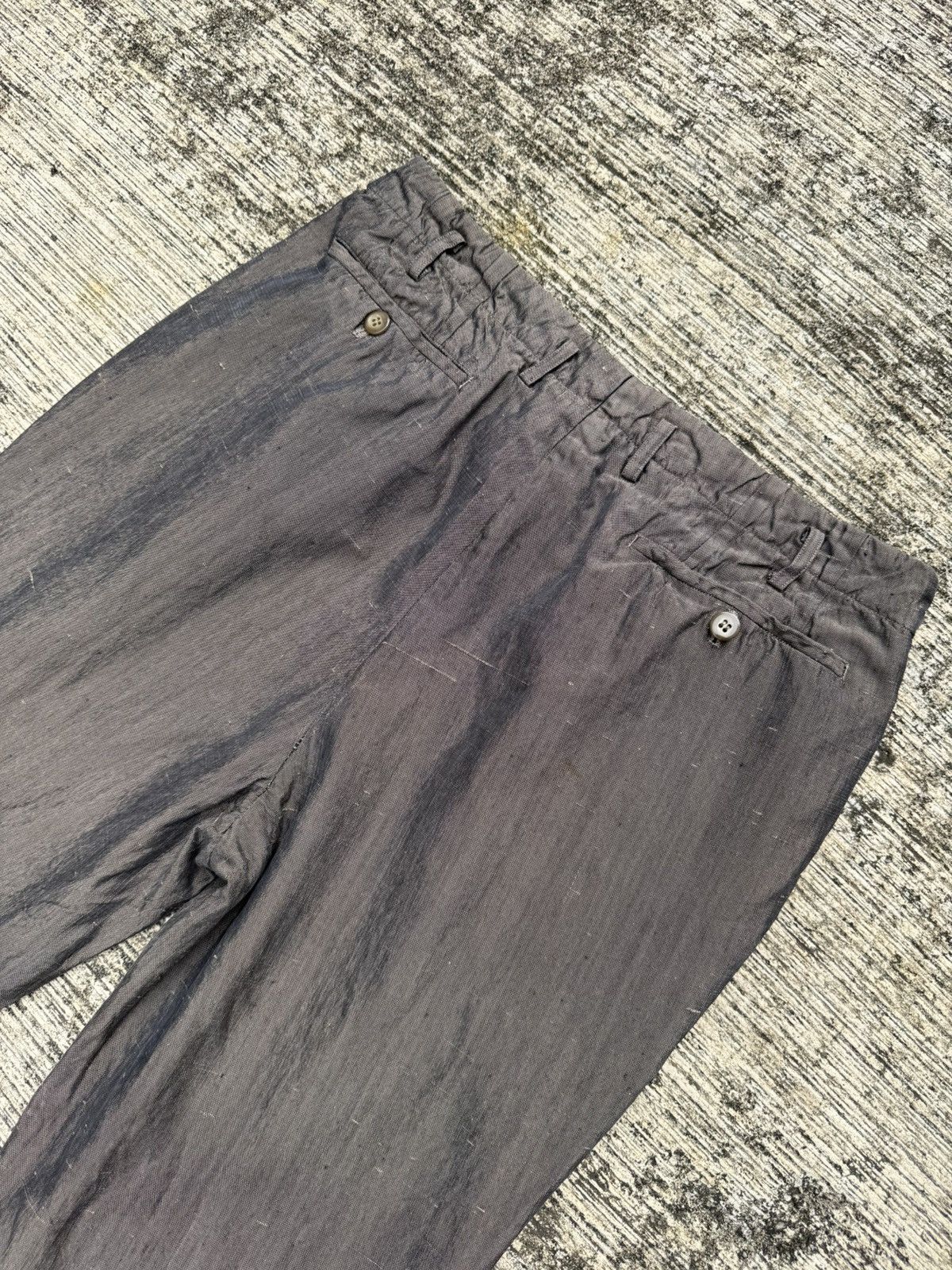 Vintage Vintage 1950s–60s Dark Brown Sharkskin Trousers Size US 30 / EU 46 - 7 Thumbnail