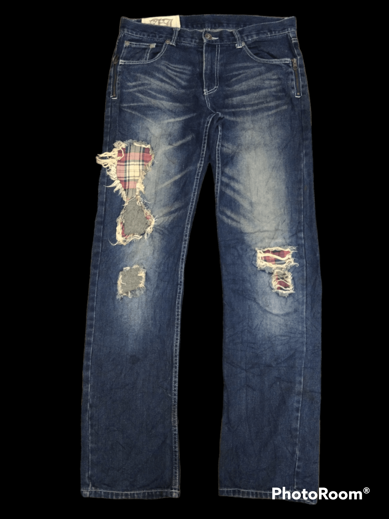 Japanese Brand SiCK RIPED ANTFUL DENIM PANTS Size US 33 - 1 Thumbnail
