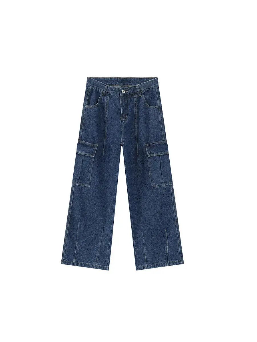 Japanese Brand Retro straight leg casual pocket jeans Size US 32 / EU 48 - 6 Thumbnail