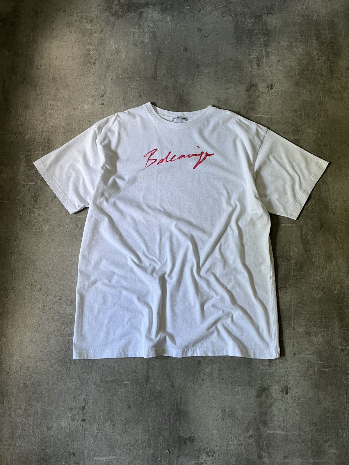 Balenciaga Balenciaga Lipstick print logo white T-shirt rare Size US M / EU 48-50 / 2 - 1 Thumbnail