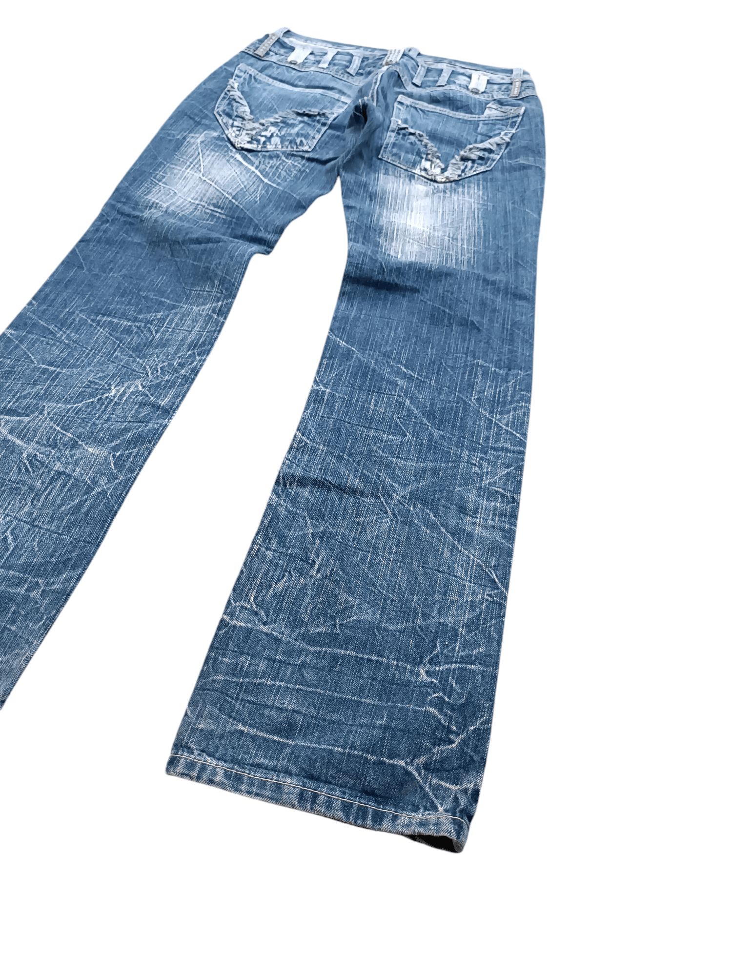 Japanese Brand FLARED 🔥 BLOW BY BLUE FLASH FADED JEANS Size US 31 - 2 Thumbnail