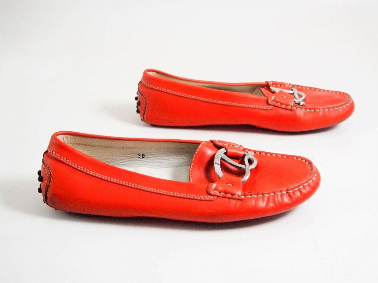 Tod's Tod's Gommino Driving Loafers Red Leather Womens EU 38 US 8 Size US 8 / IT 38 - 4 Thumbnail