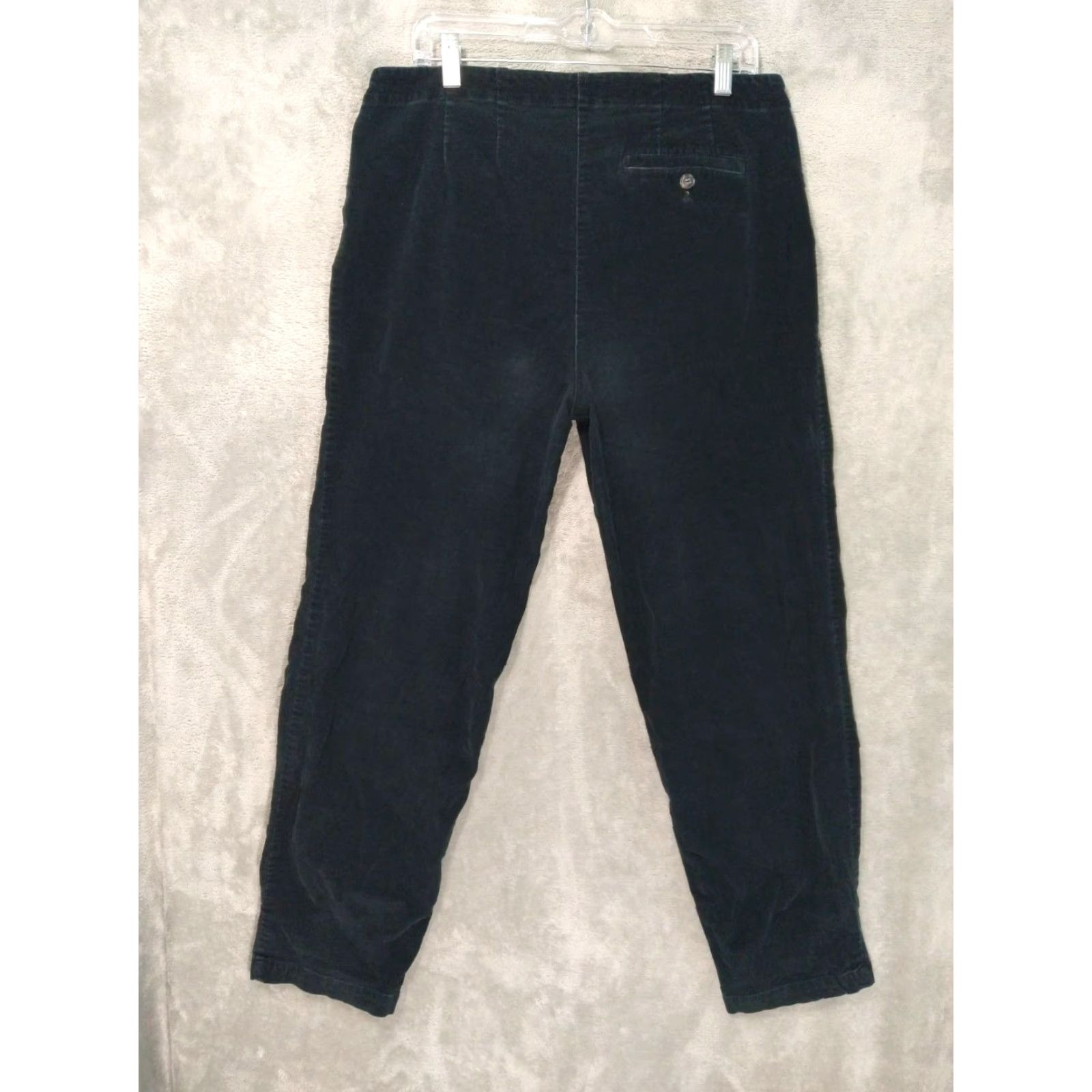 J. Jill J. Jill Womens Pants 12 Black Corduroy Straight Leg Mid Rise Stretch Chino Casual Size 34" / US 12 / IT 48 - 2 Thumbnail