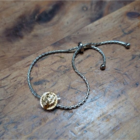 Versus Versace Versus Versace Steel/Gold Logo Lion Bracelet Size ONE SIZE - 3 Thumbnail